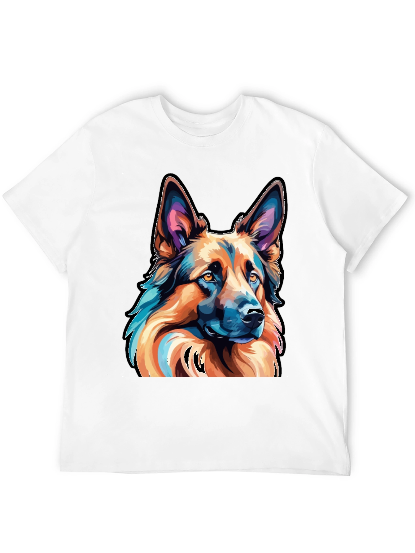 German Shepherd T-Shirt - Artistic Dog Graphic Tee