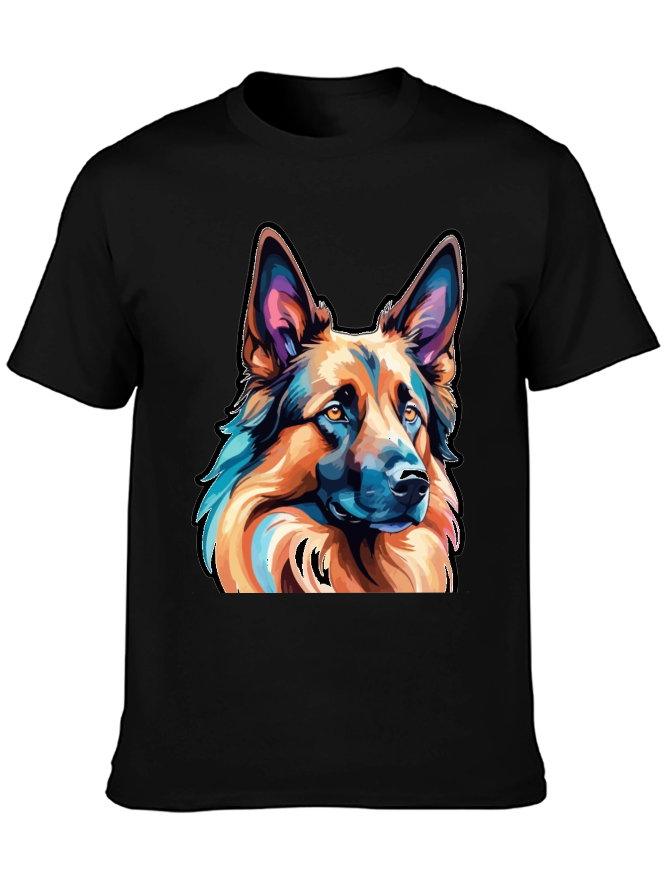 German Shepherd T-Shirt - Artistic Dog Graphic Tee