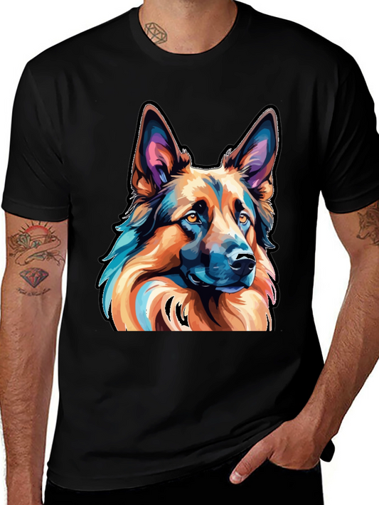 German Shepherd T-Shirt - Artistic Dog Graphic Tee