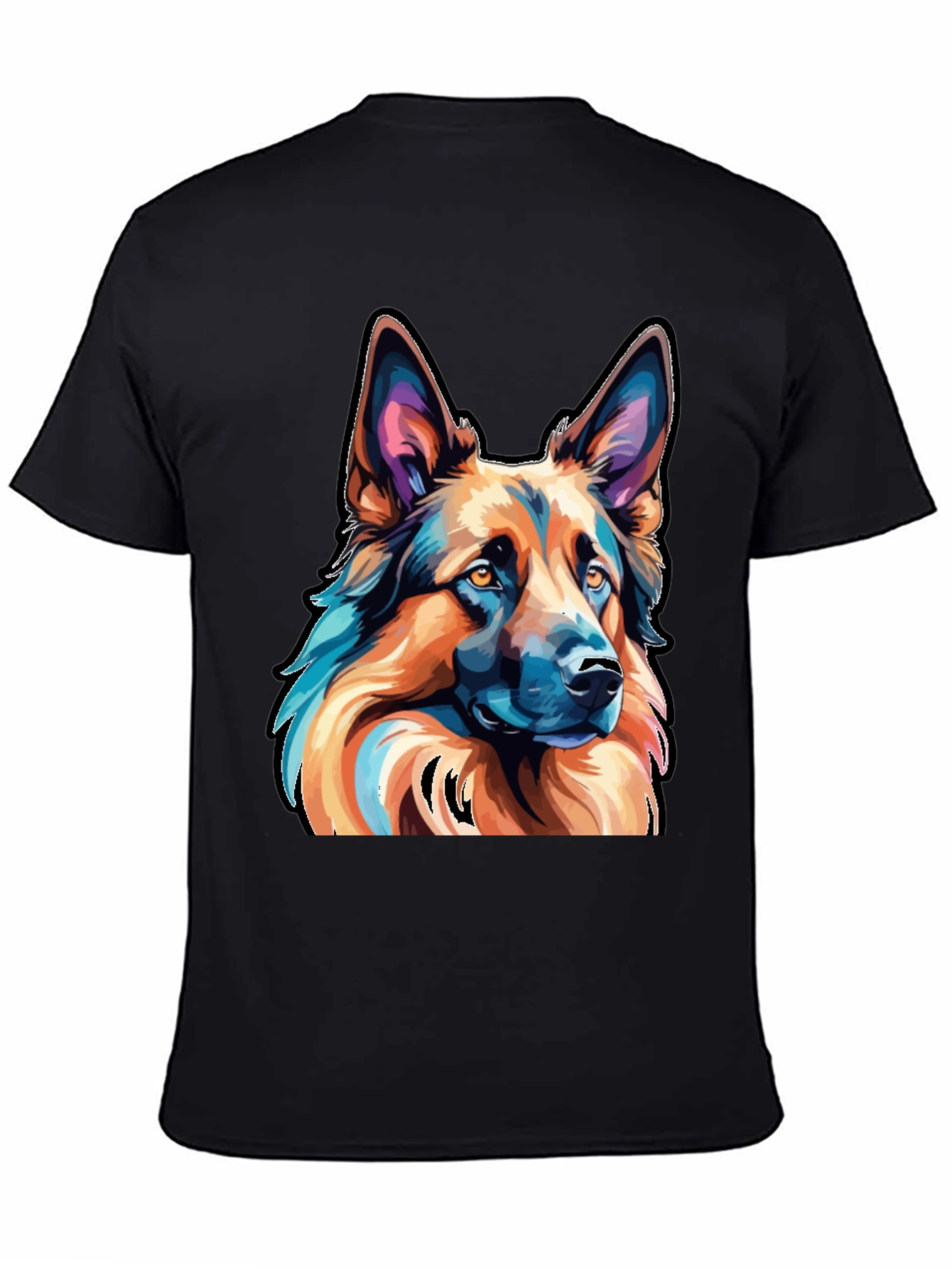 German Shepherd T-Shirt - Artistic Dog Graphic Tee