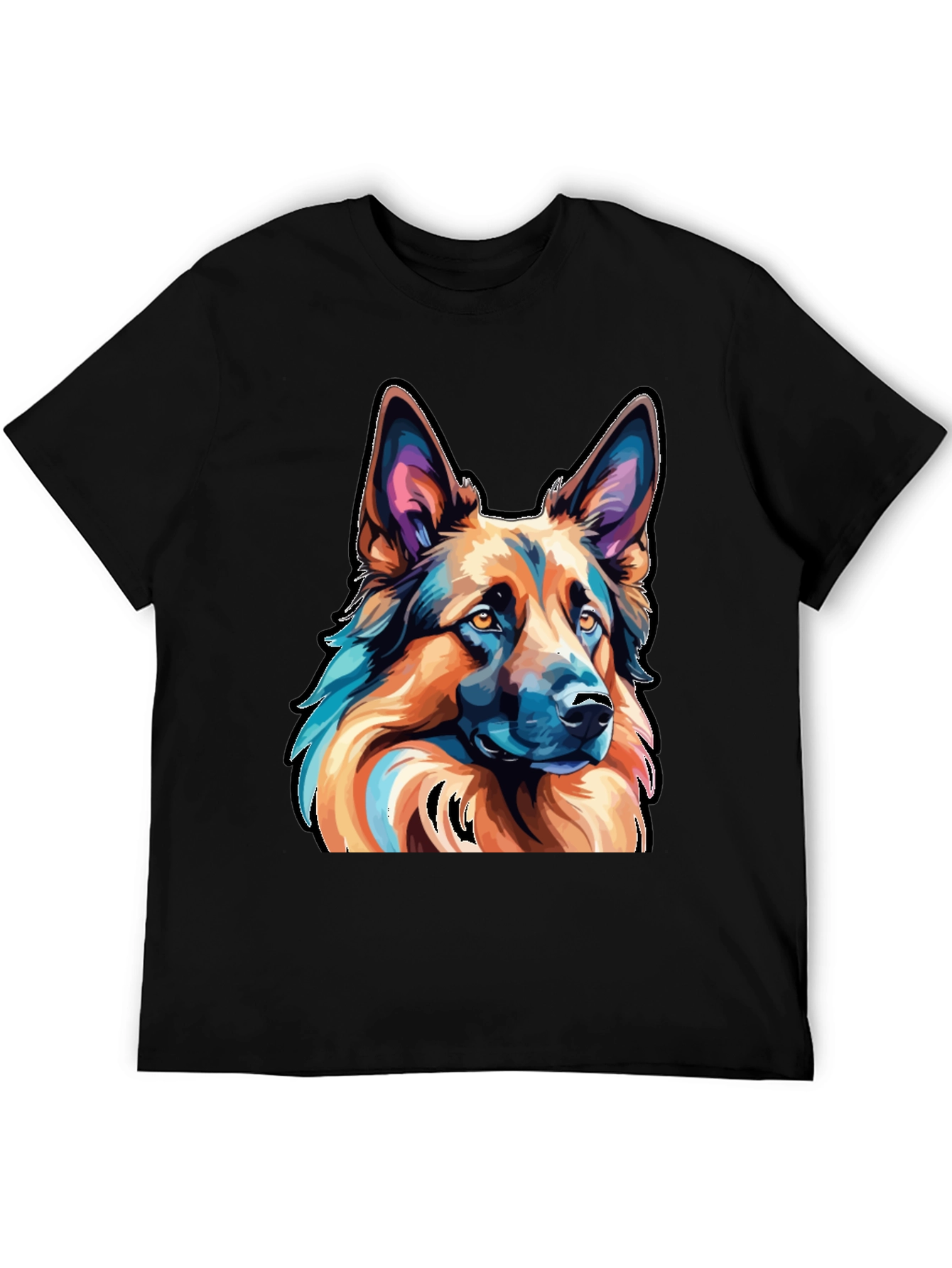 German Shepherd T-Shirt - Artistic Dog Graphic Tee