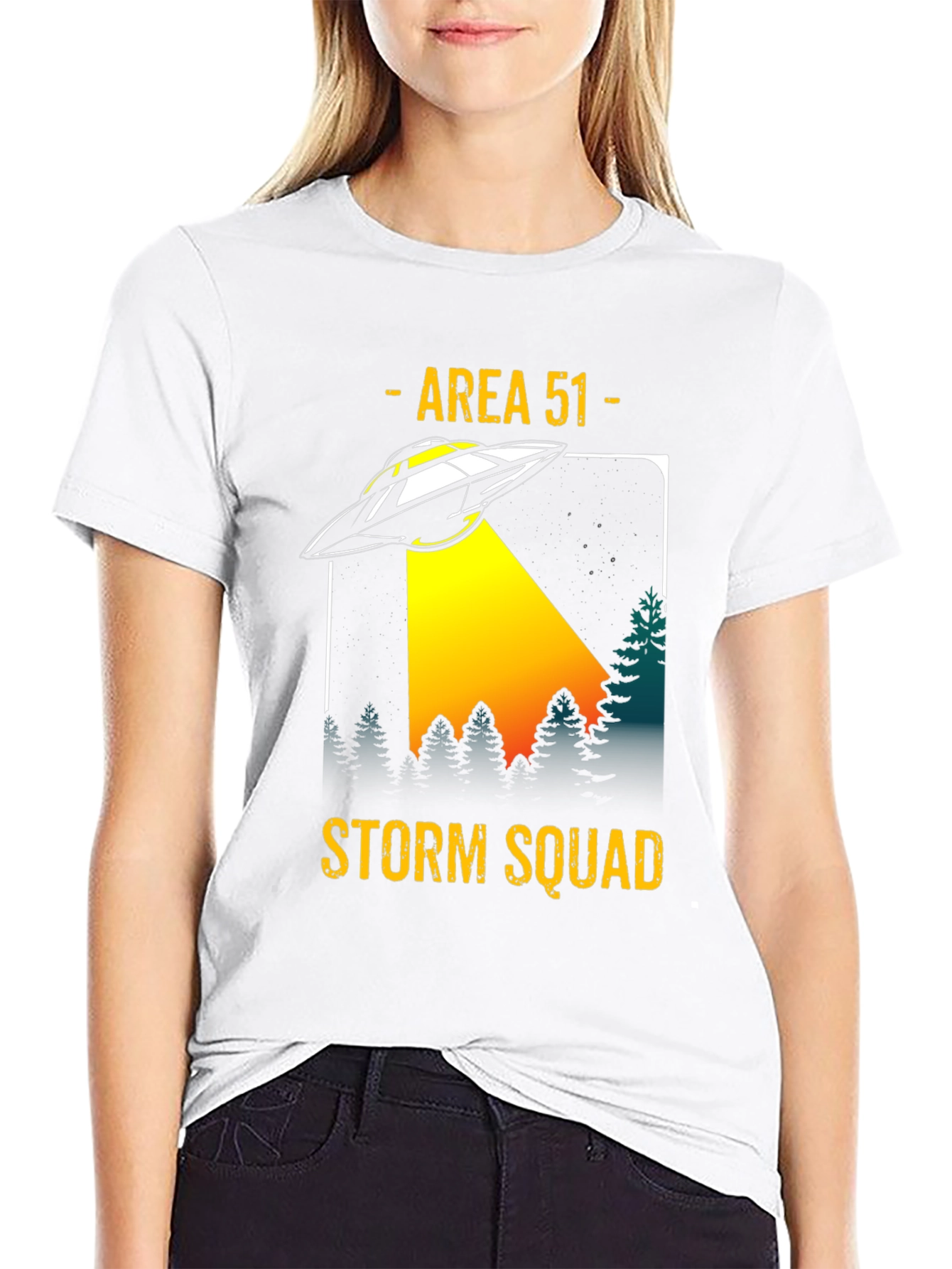 Area 51 Storm Squad UFO Graphic T-Shirt