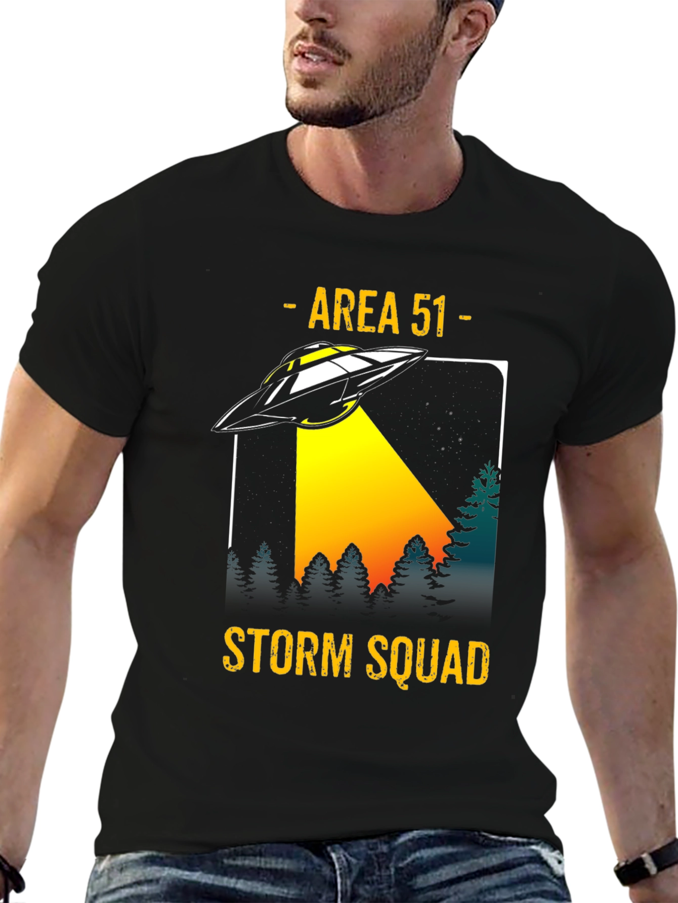 Area 51 Storm Squad UFO Graphic T-Shirt