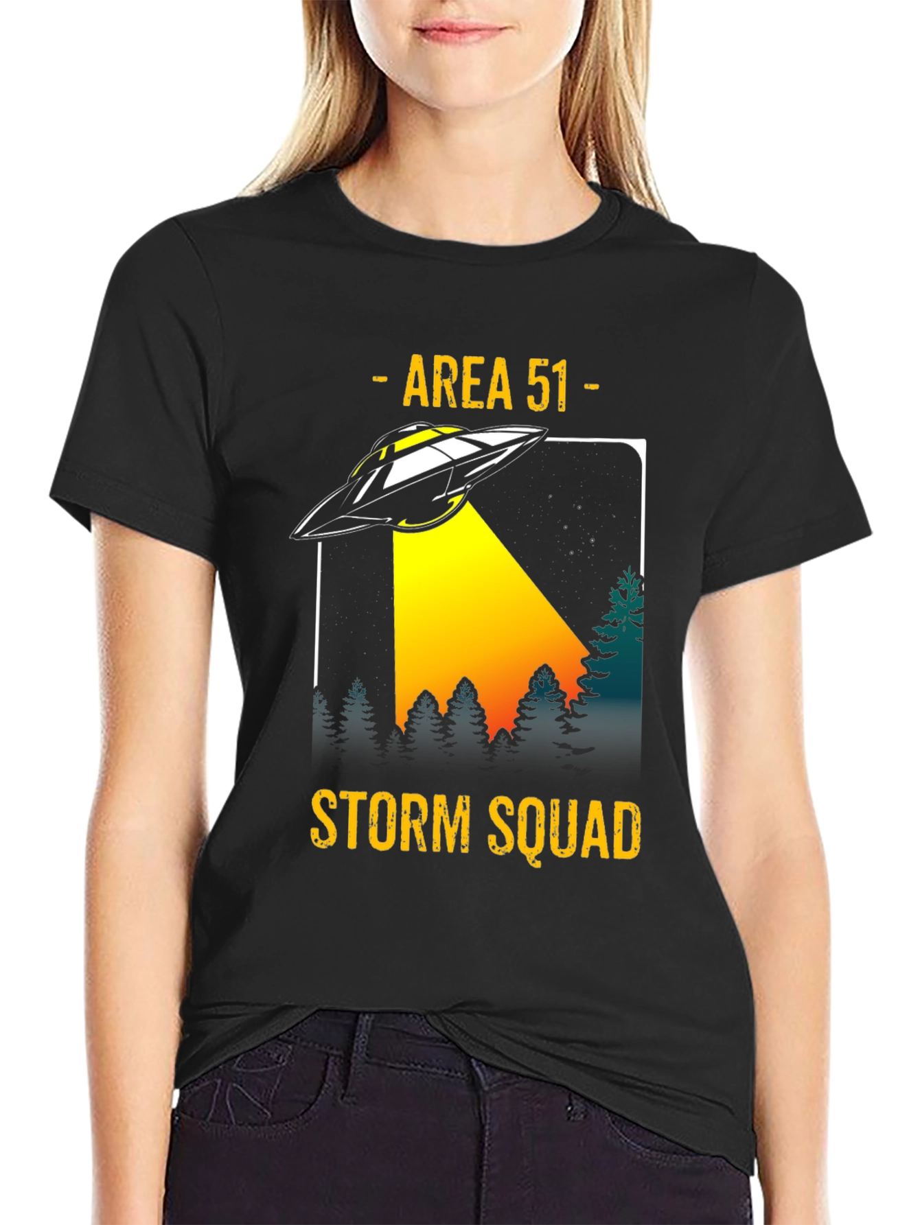Area 51 Storm Squad UFO Graphic T-Shirt
