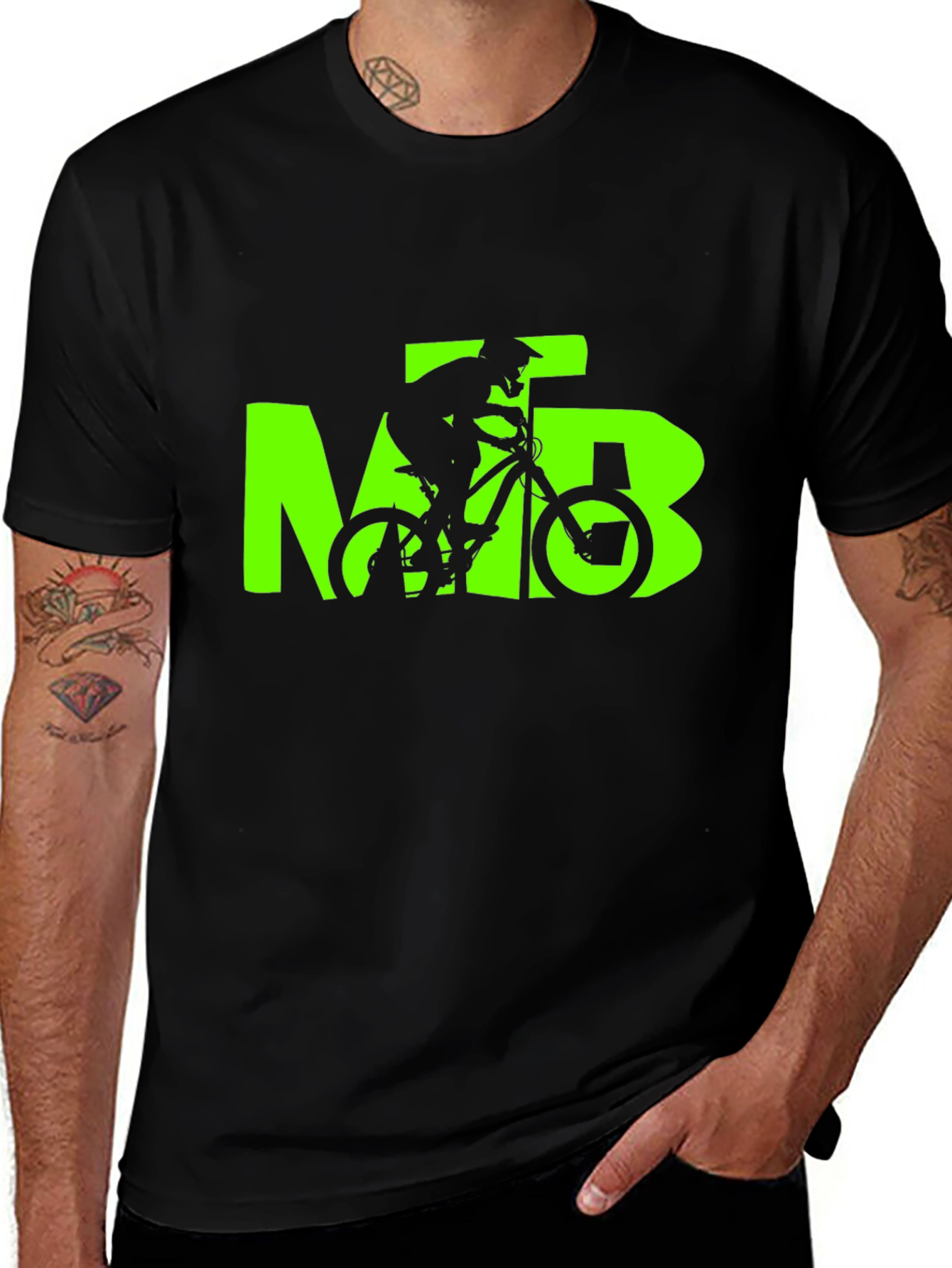 MTB Biker Graphic T-Shirt - Mountain Bike Rider Tee