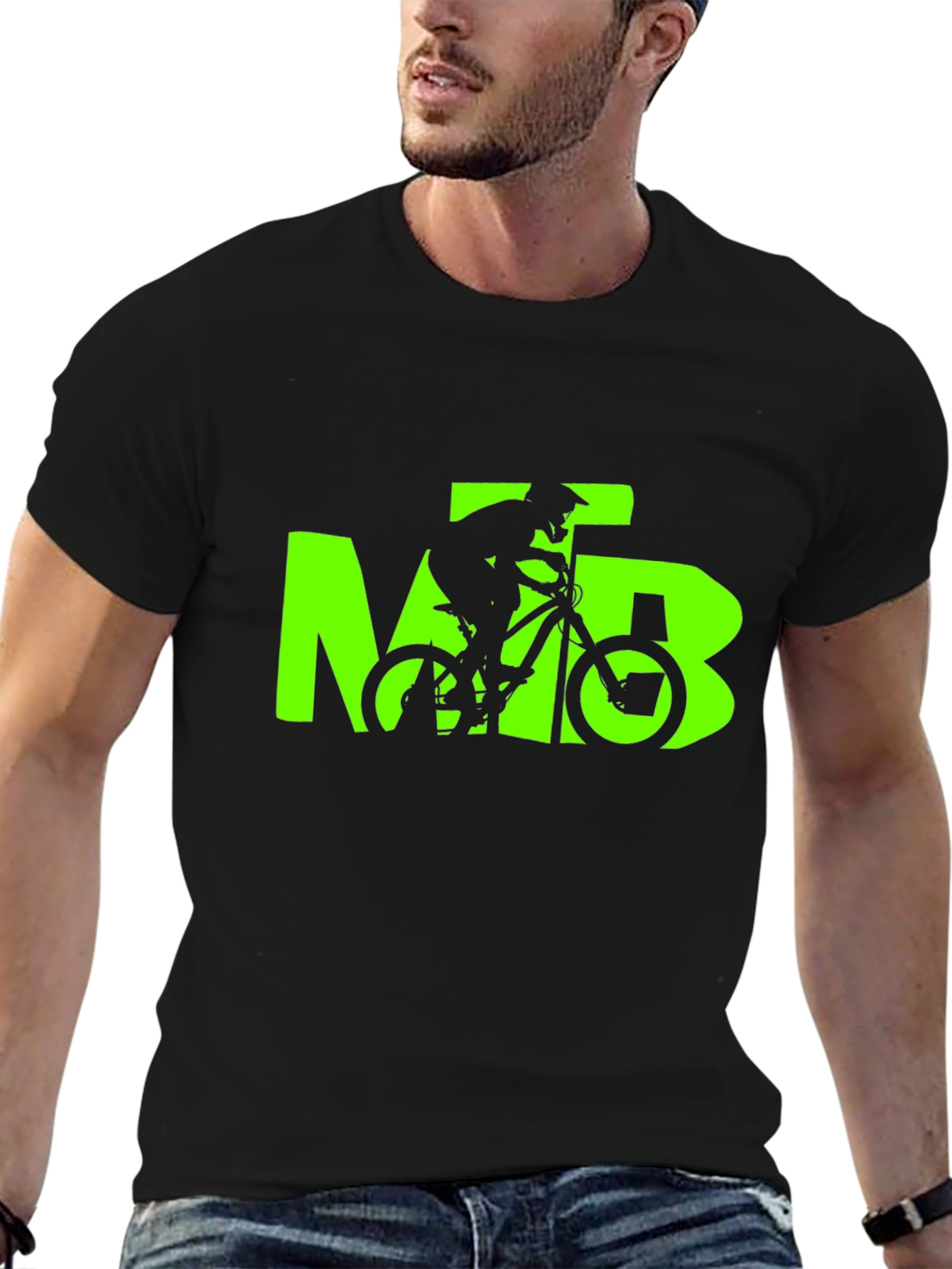 MTB Biker Graphic T-Shirt - Mountain Bike Rider Tee