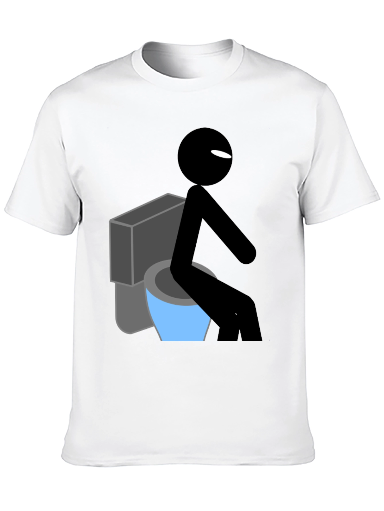 Funny Stick Figure Toilet Humor T-Shirt