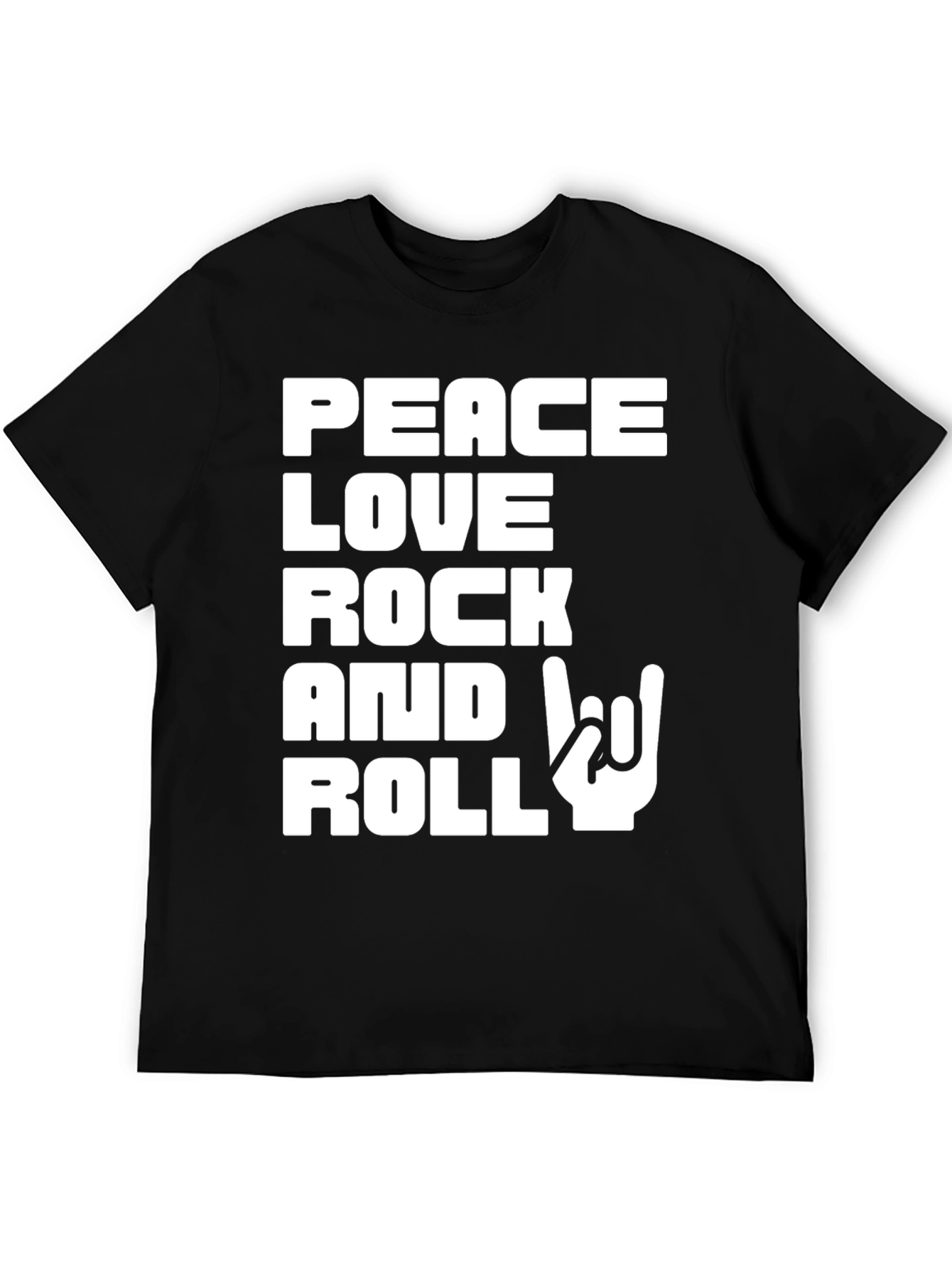 Peace Love Rock and Roll Graphic T-Shirt