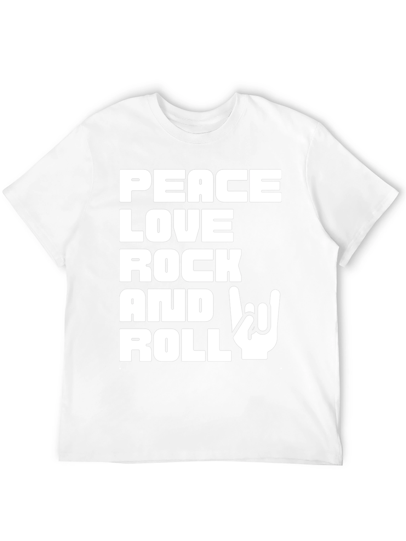 Peace Love Rock and Roll Graphic T-Shirt