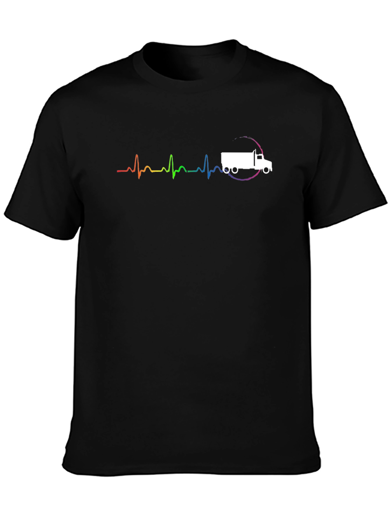 Trucker Pride LGBTQ Heartbeat T-Shirt