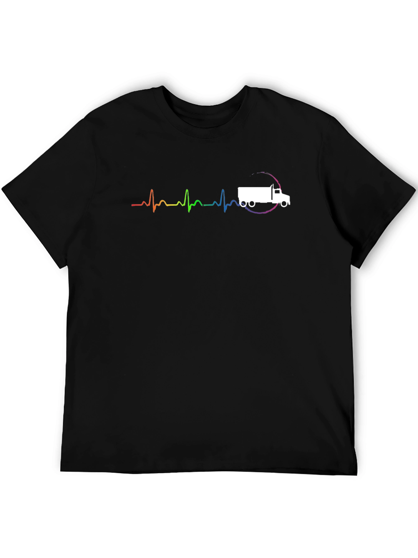 Trucker Pride LGBTQ Heartbeat T-Shirt