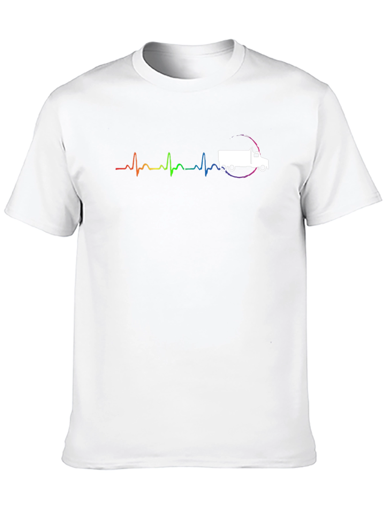 Trucker Pride LGBTQ Heartbeat T-Shirt
