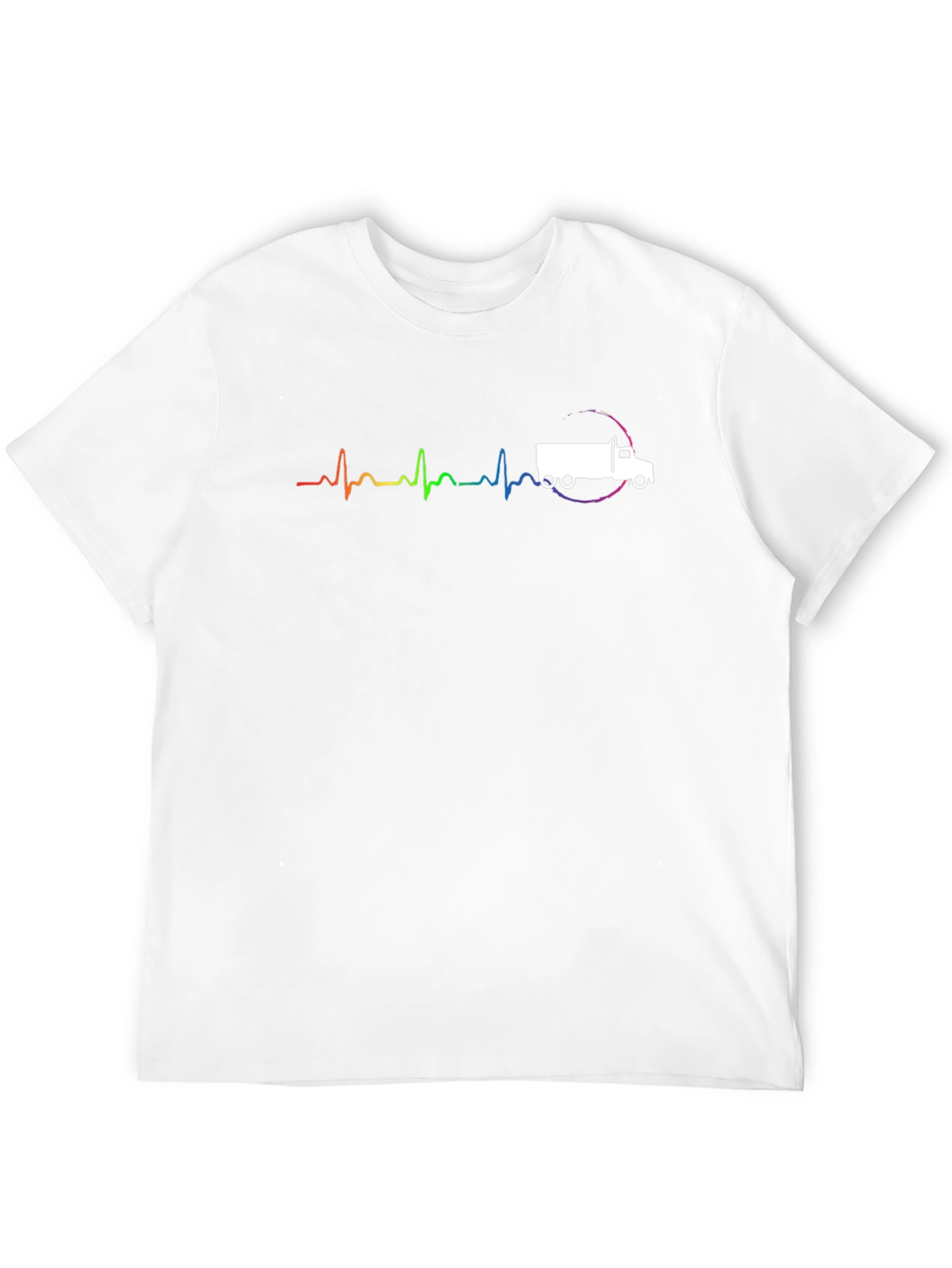 Trucker Pride LGBTQ Heartbeat T-Shirt