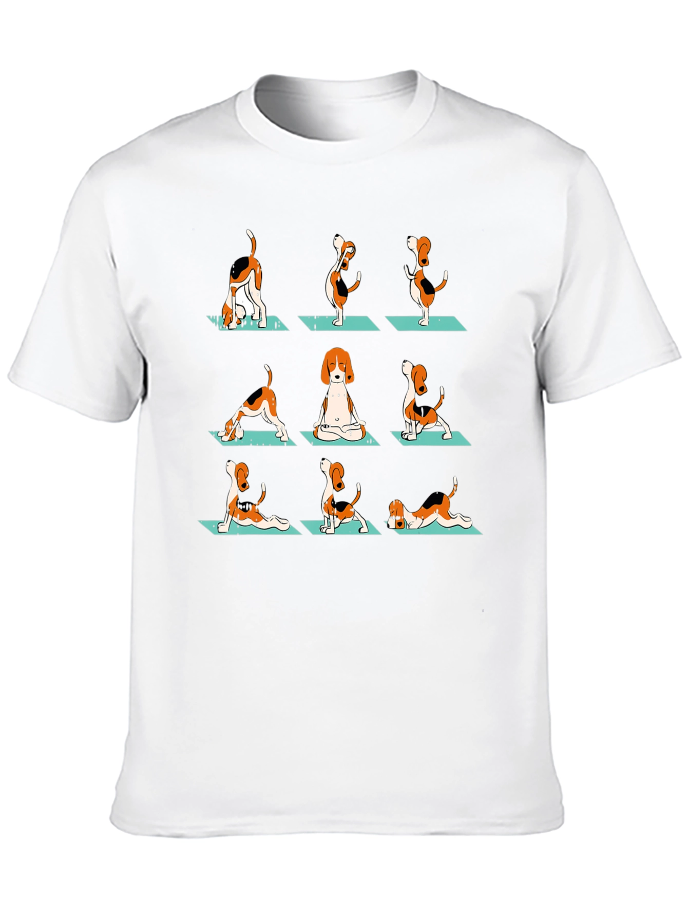 Yoga Beagle Graphic Tee - Relaxed Fit Soft Cotton