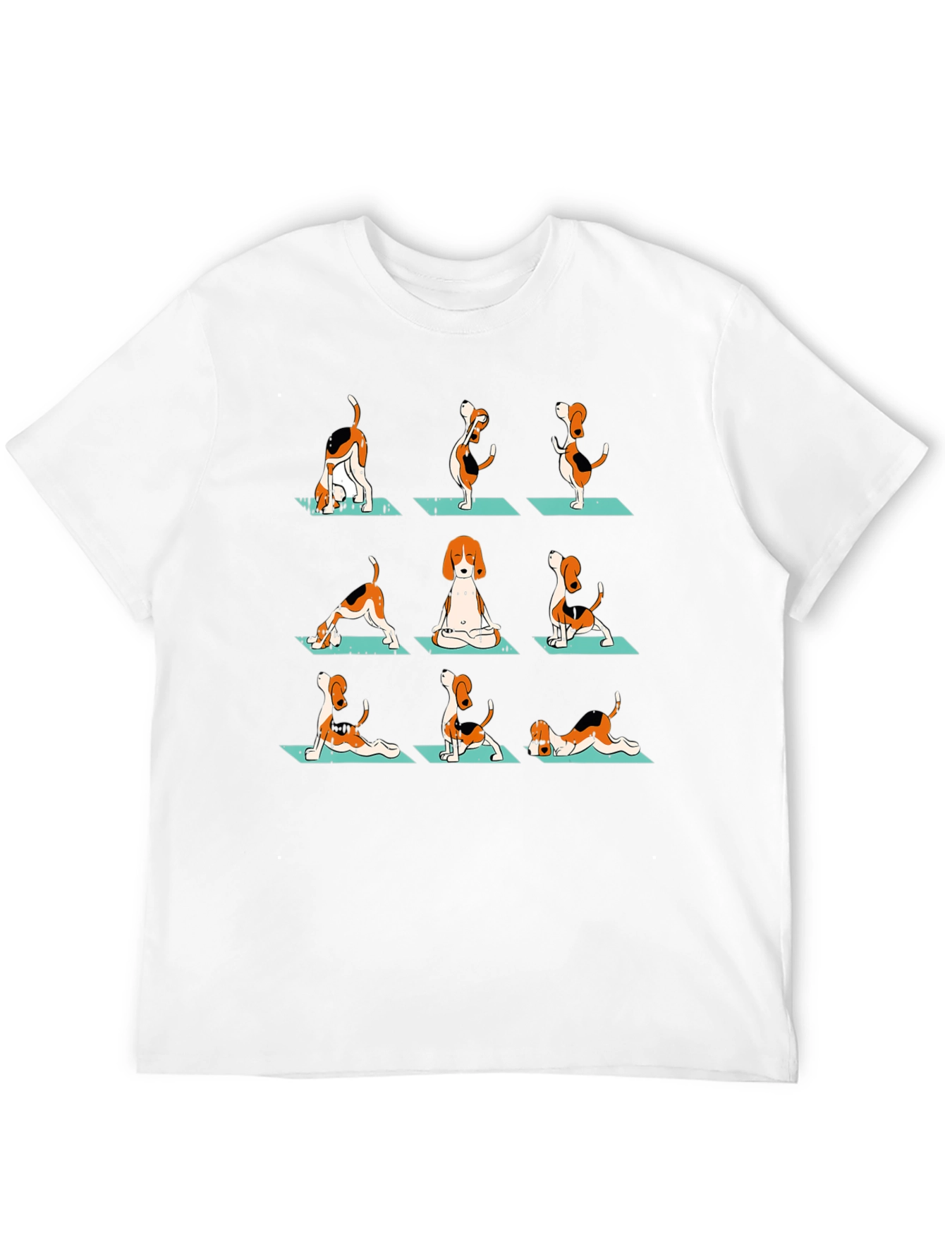 Yoga Beagle Graphic Tee - Relaxed Fit Soft Cotton