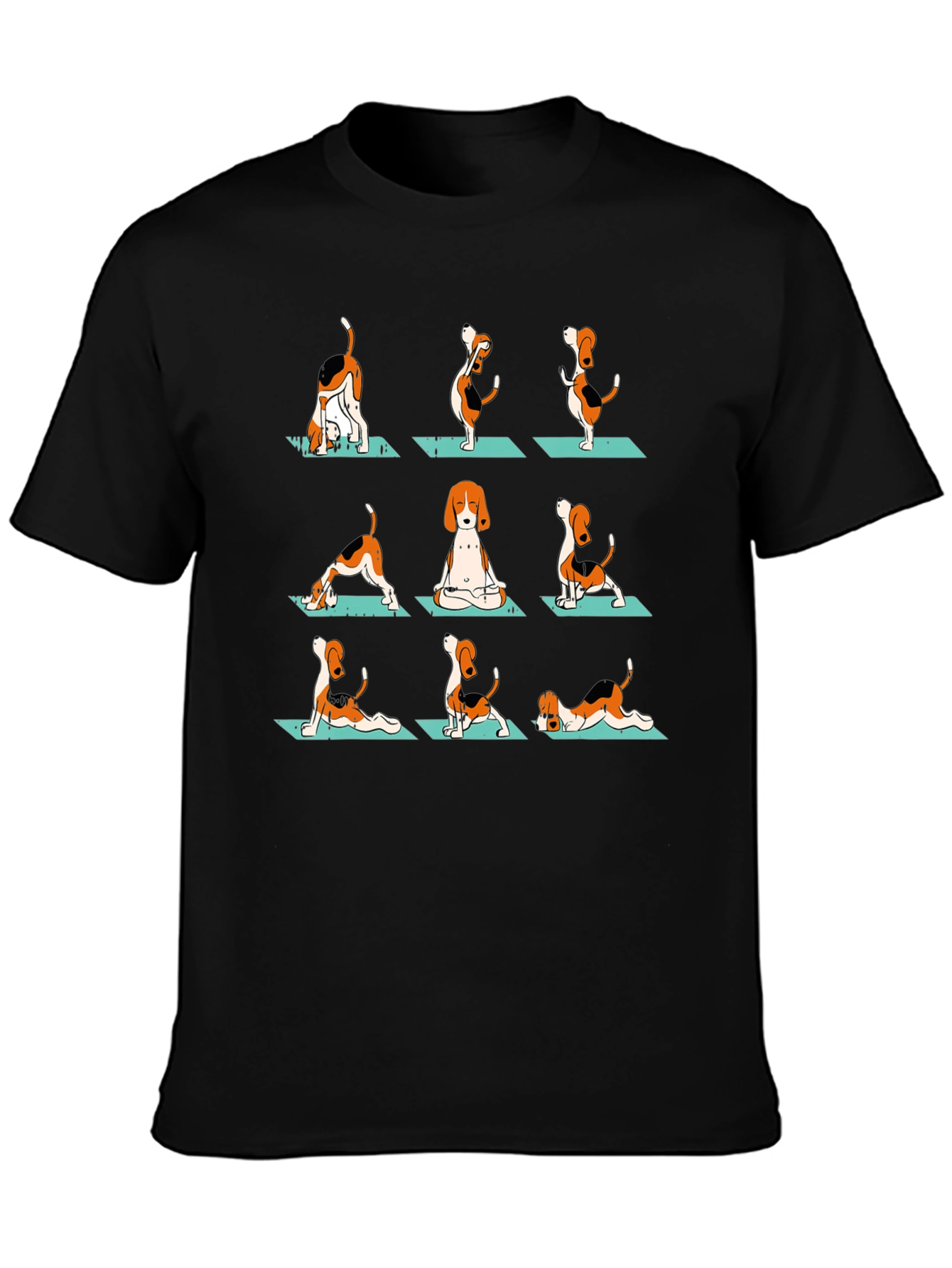 Yoga Beagle Graphic Tee - Relaxed Fit Soft Cotton