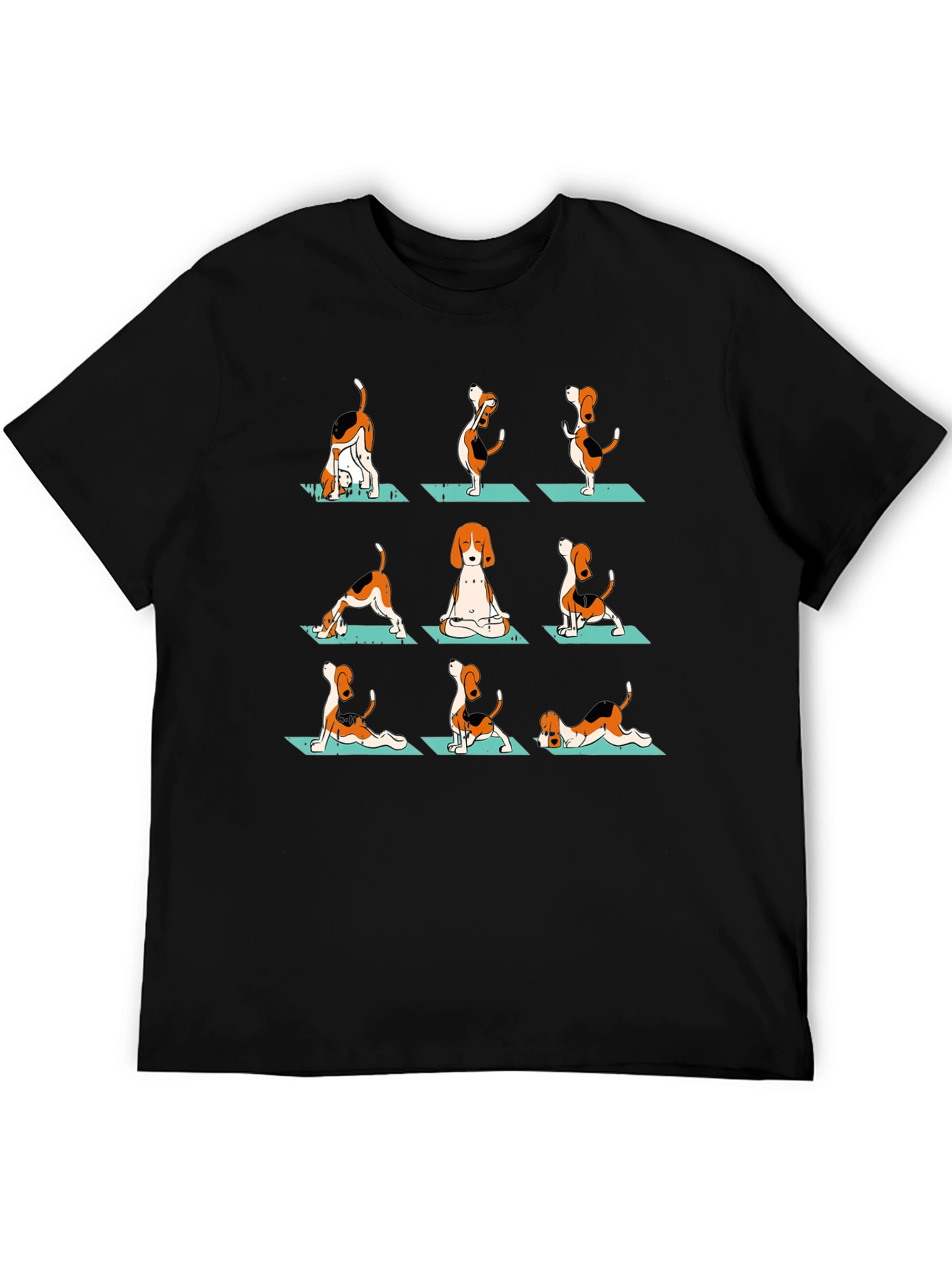 Yoga Beagle Graphic Tee - Relaxed Fit Soft Cotton
