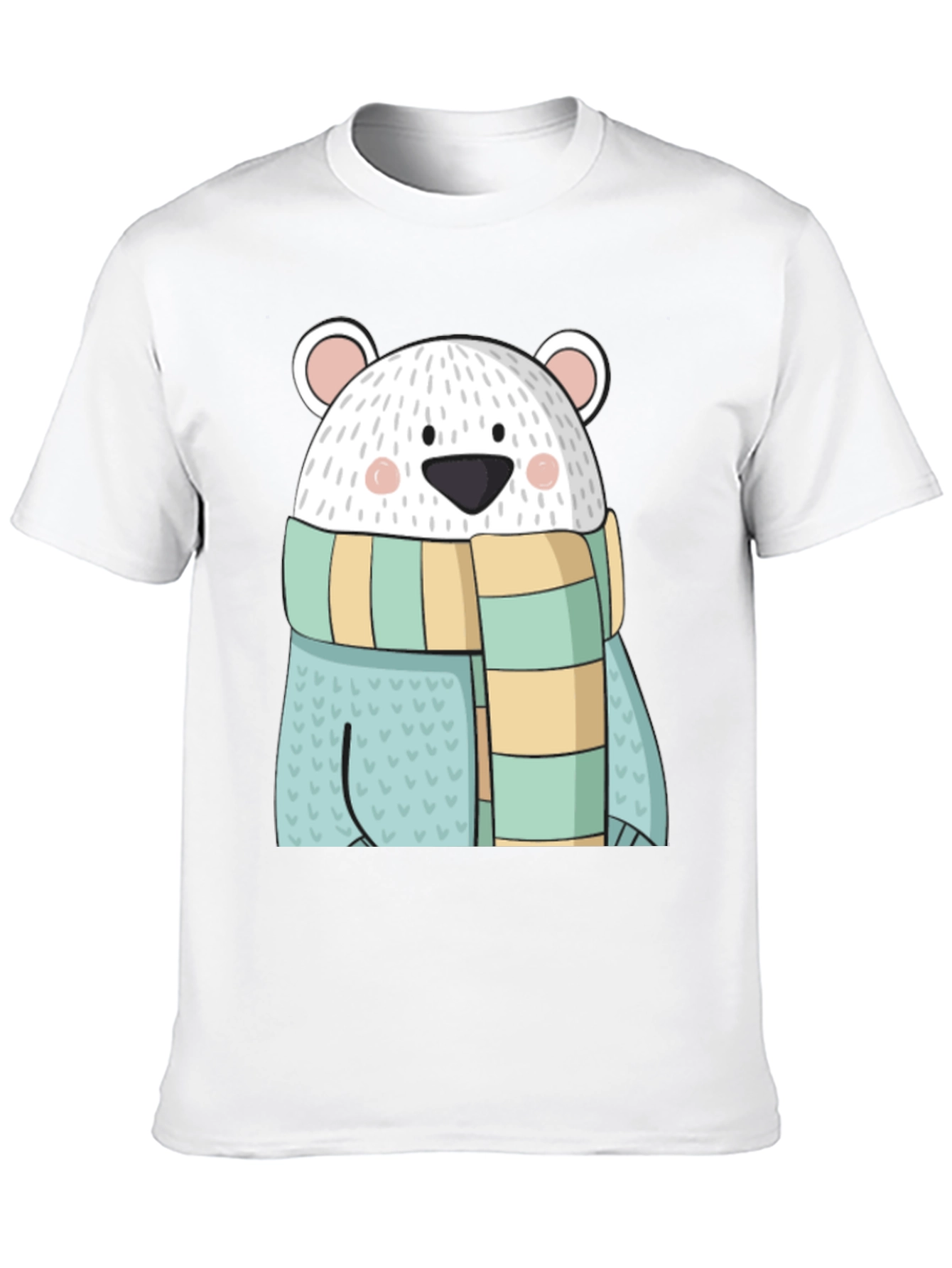 Cute Cartoon Polar Bear Graphic Tee