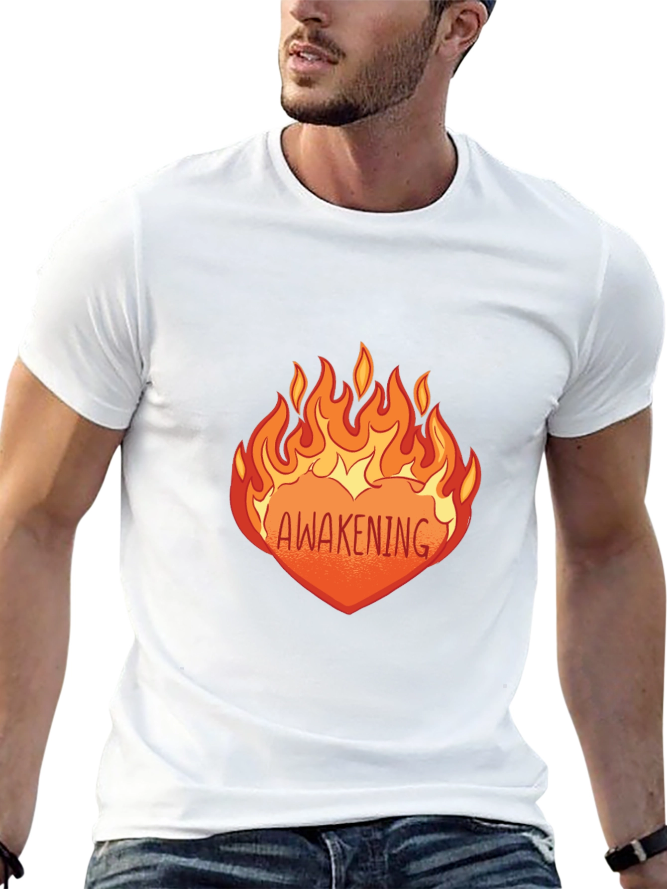 Awakening Flame Graphic Black T-Shirt