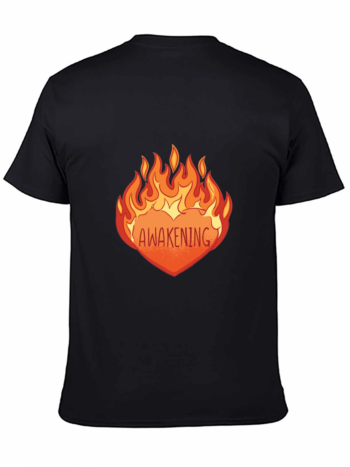 Awakening Flame Graphic Black T-Shirt