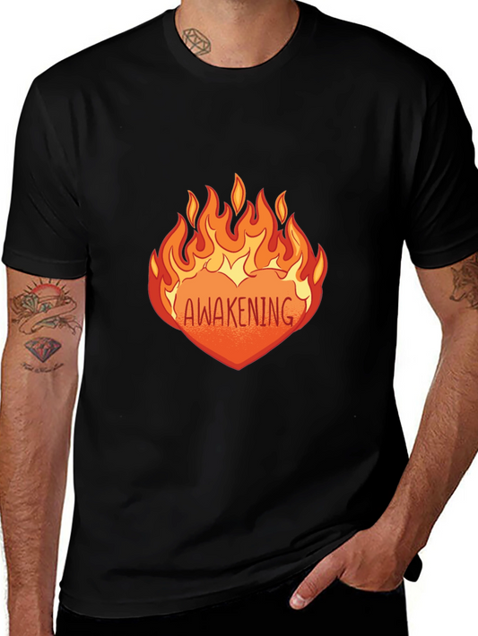 Awakening Flame Graphic Black T-Shirt