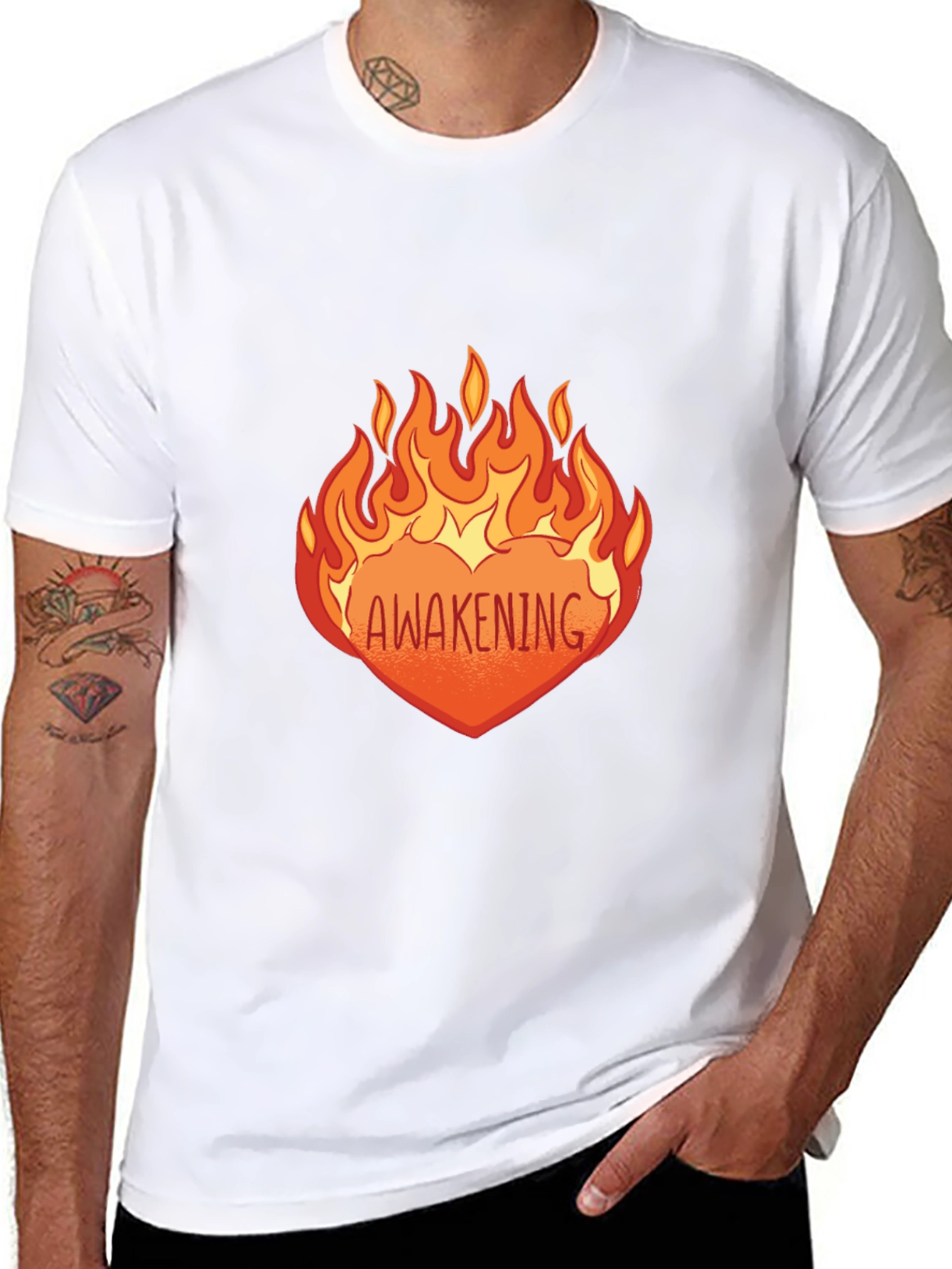 Awakening Flame Graphic Black T-Shirt