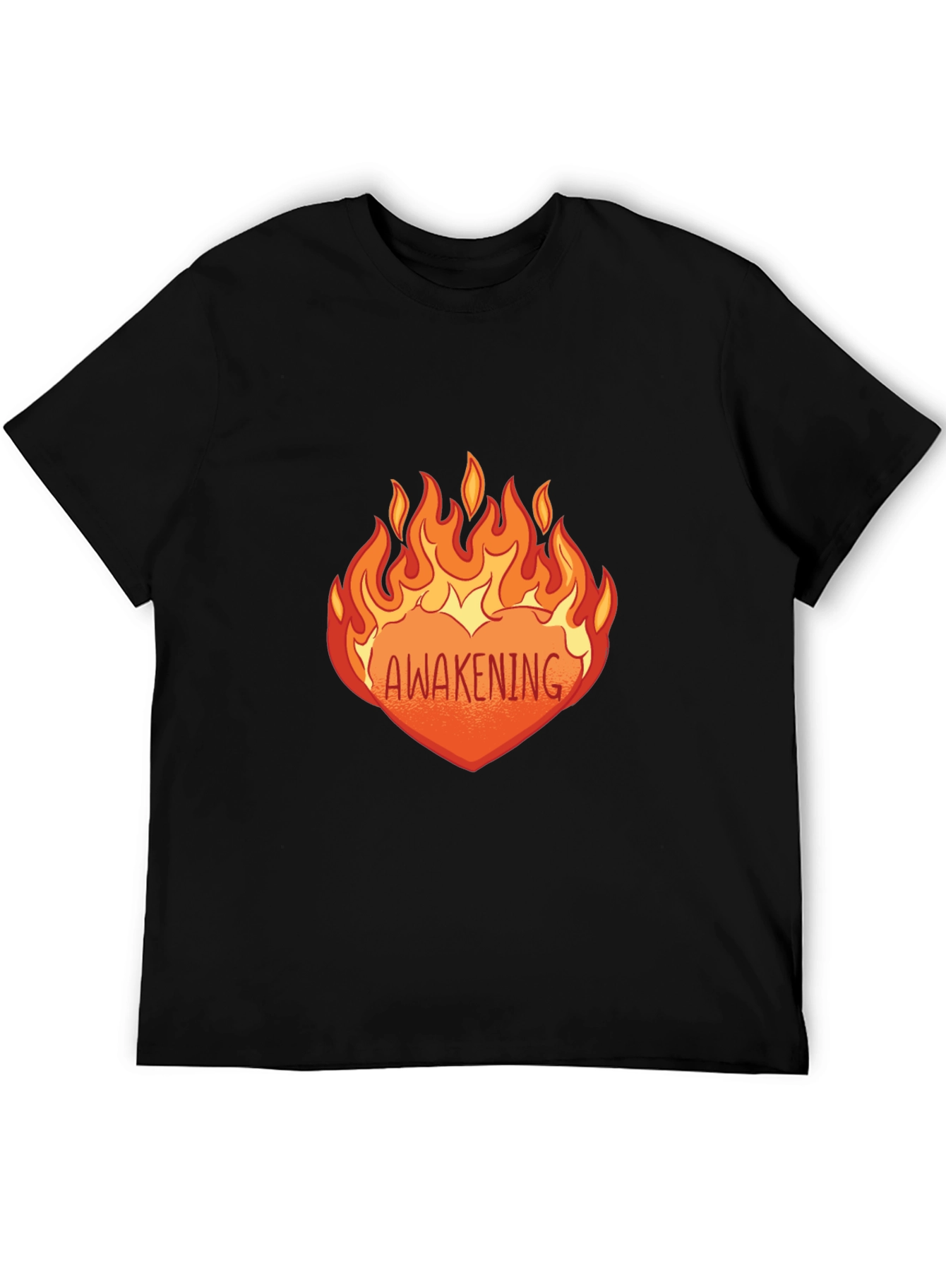 Awakening Flame Graphic Black T-Shirt