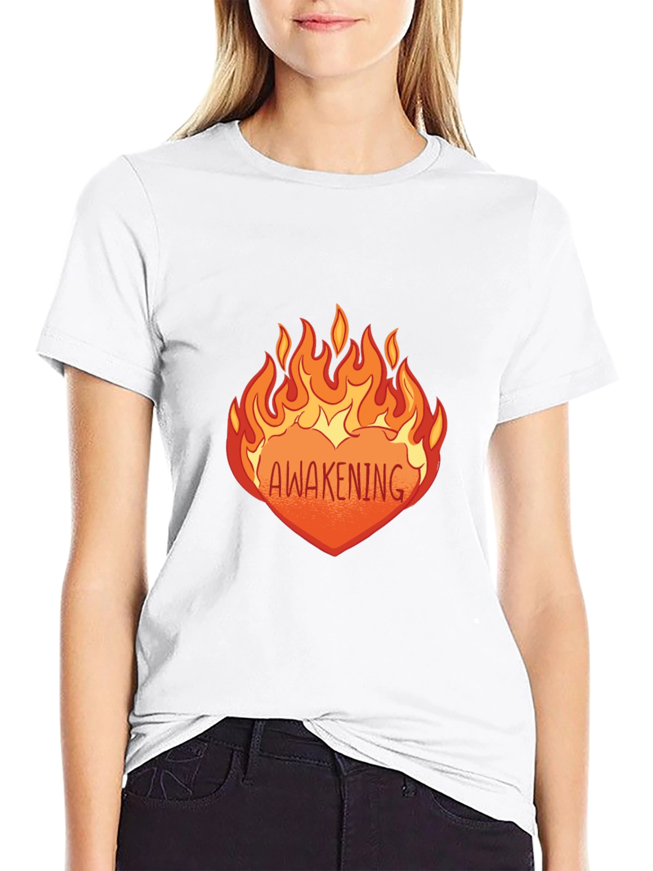 Awakening Flame Graphic Black T-Shirt