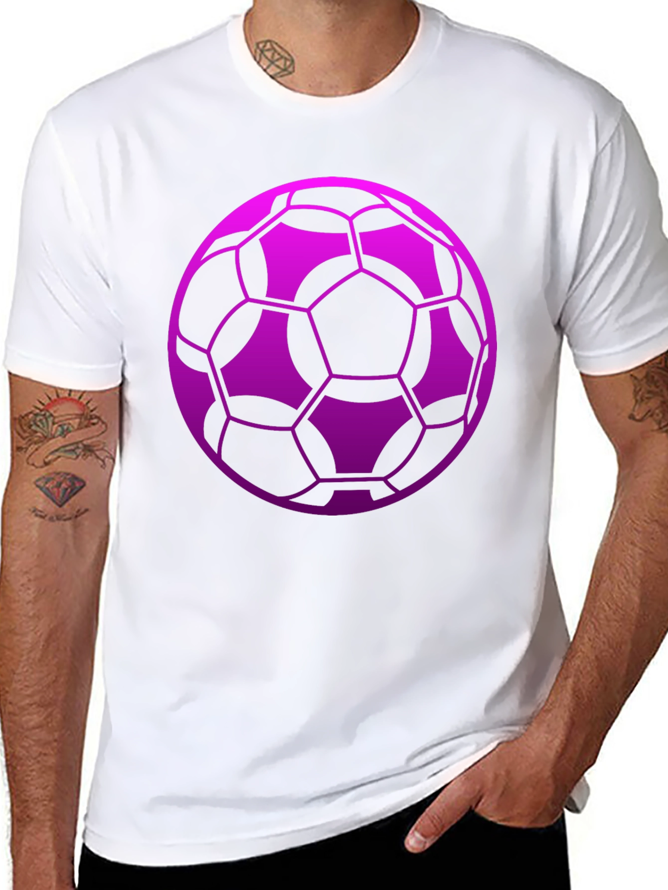 Soccer Ball Graphic Tee - Black