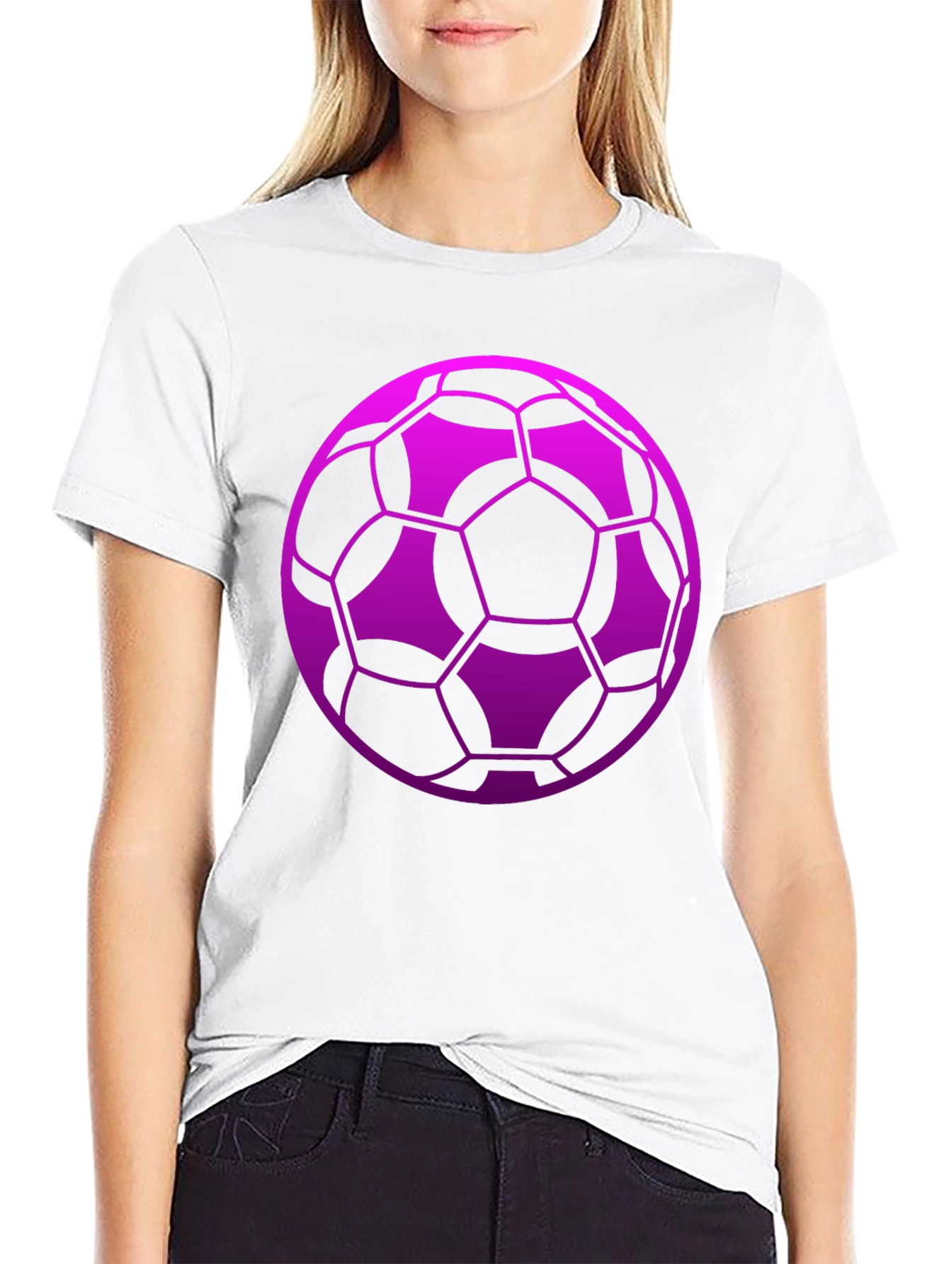 Soccer Ball Graphic Tee - Black