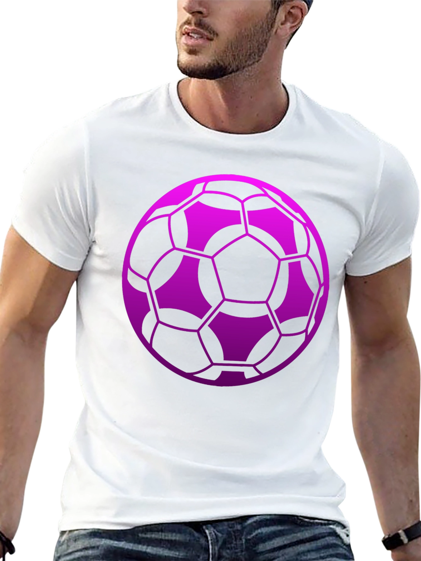Soccer Ball Graphic Tee - Black