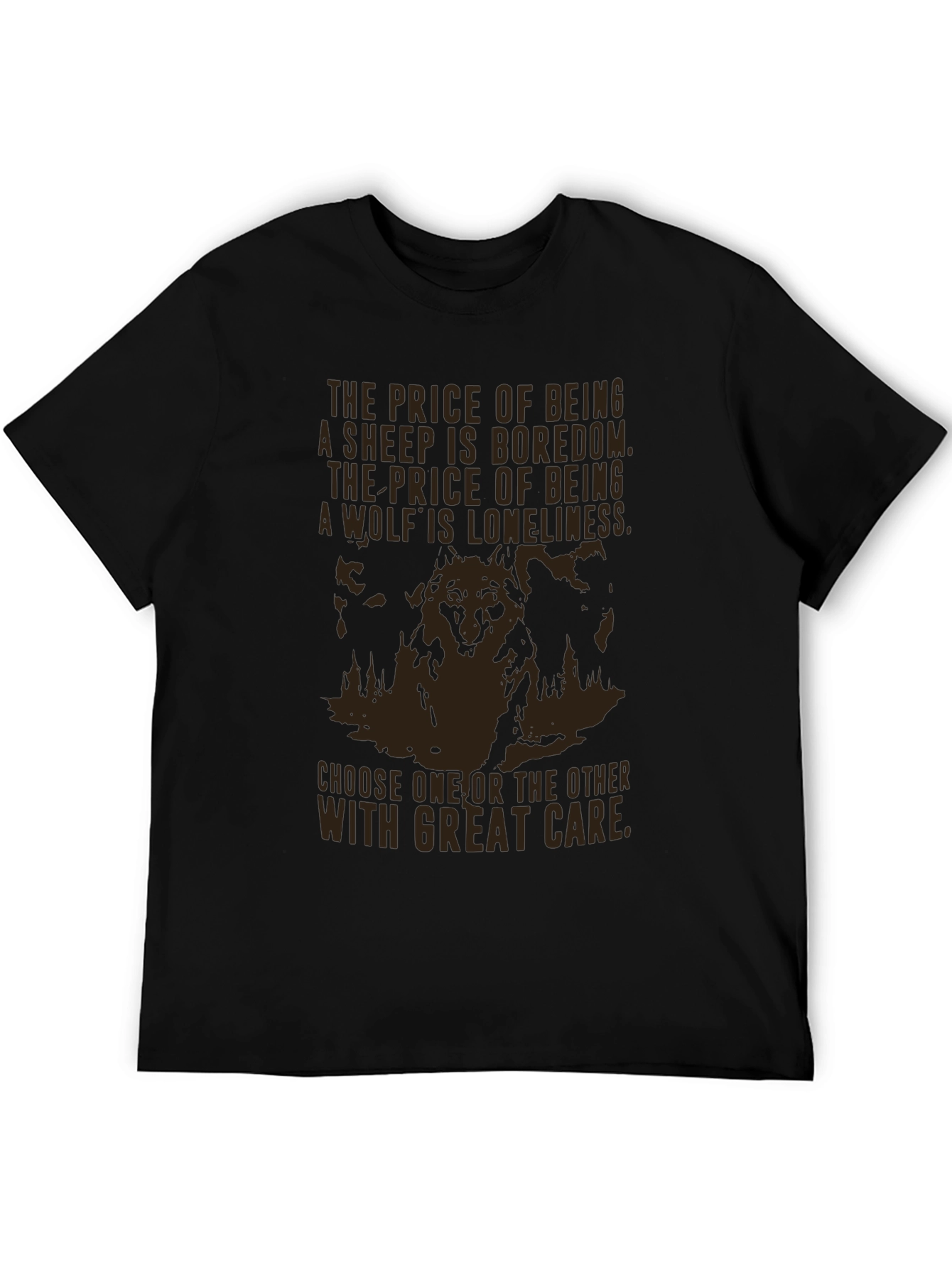 Wolf Loneliness Graphic T-Shirt
