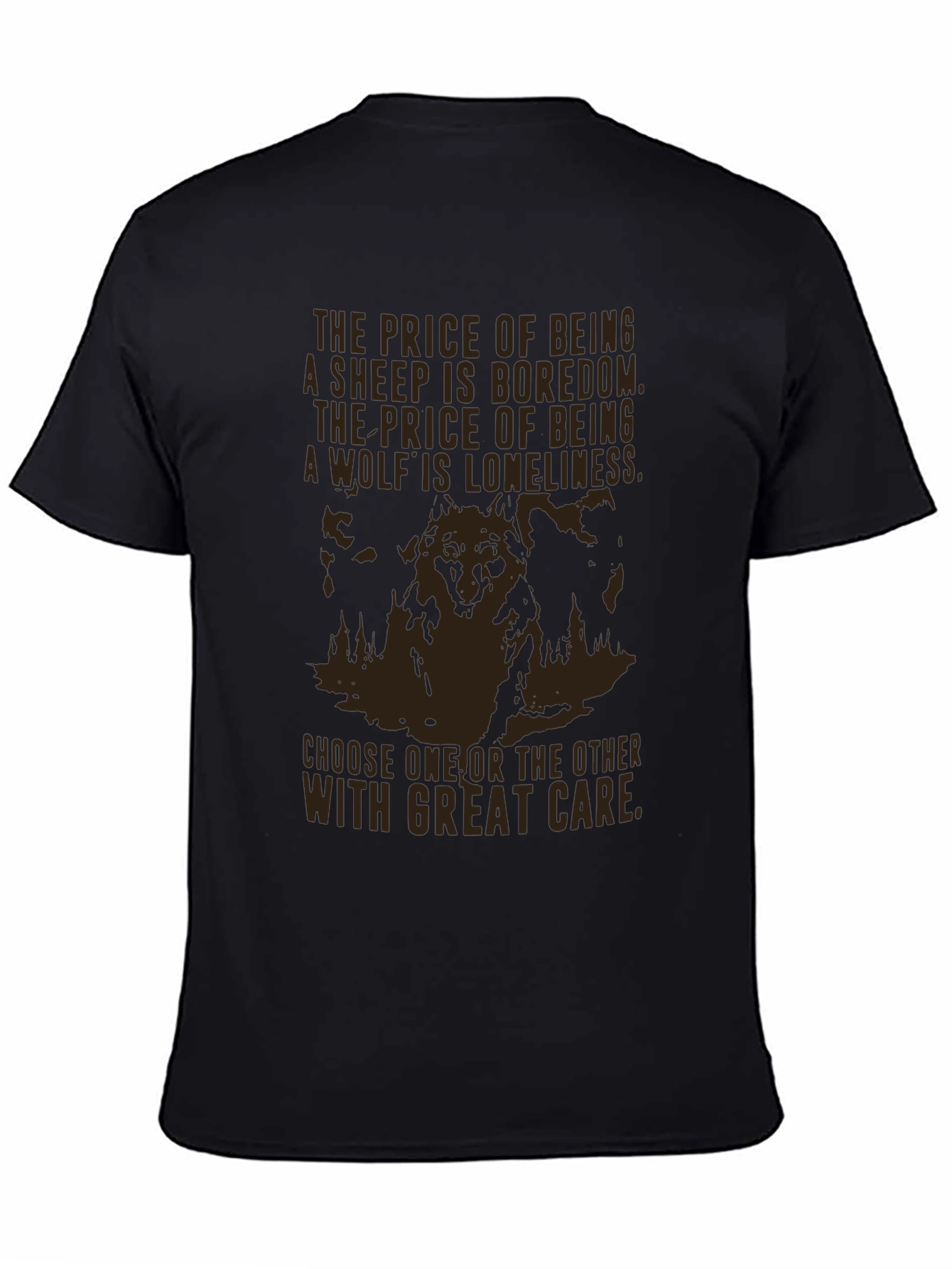 Wolf Loneliness Graphic T-Shirt