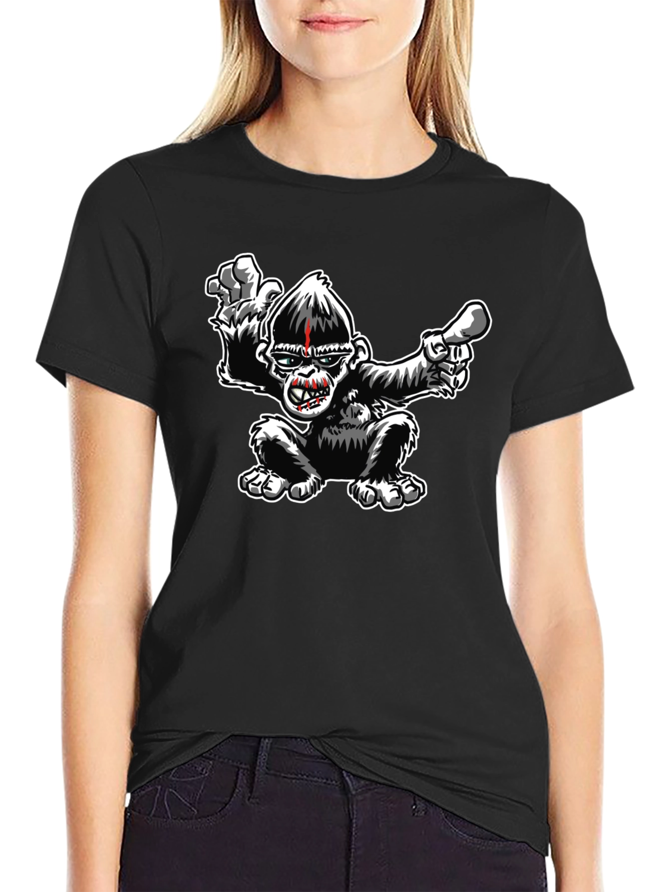 Cool Gorilla Graphic Black T-Shirt
