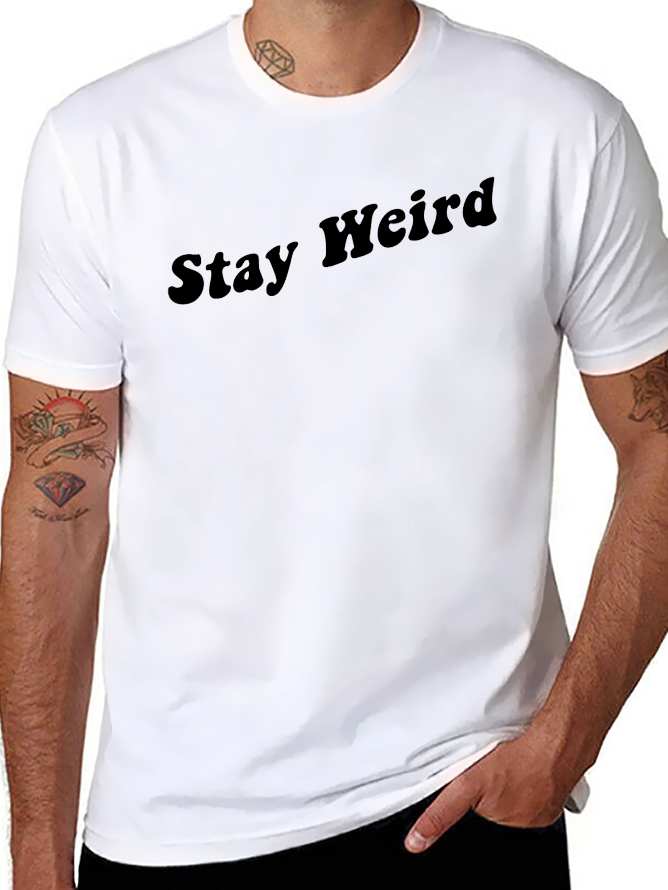 Stay Weird Black T-Shirt
