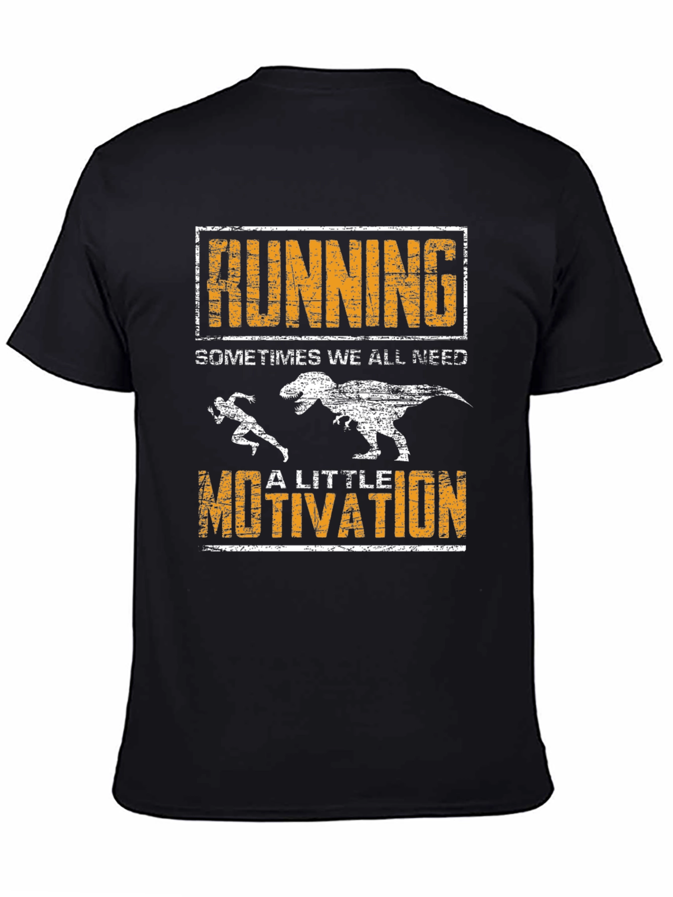 Running Motivation T-Shirt - Dinosaur Chase Graphic