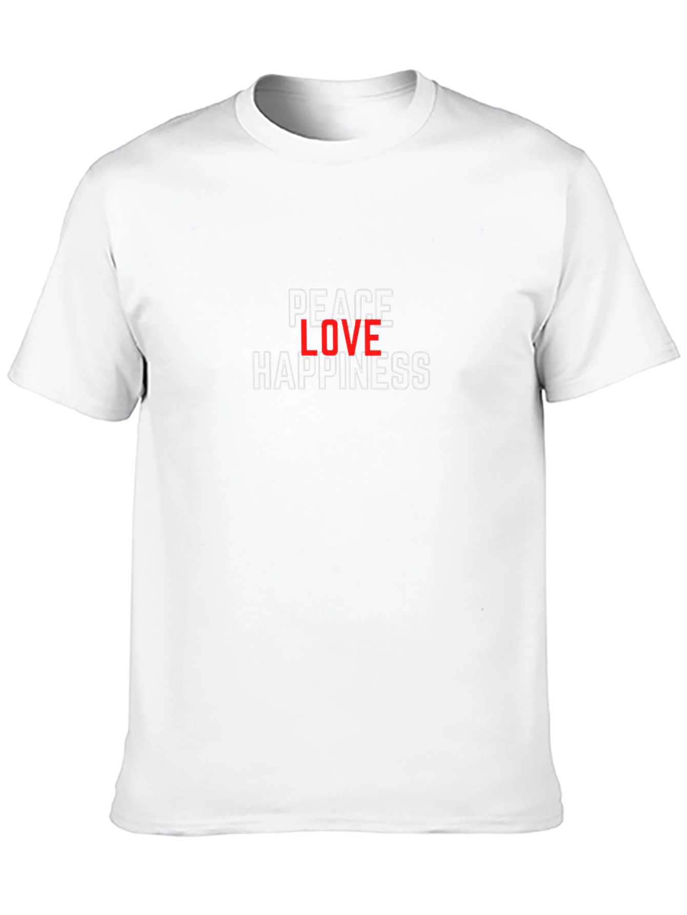 Peace Love Happiness Black Graphic Tee