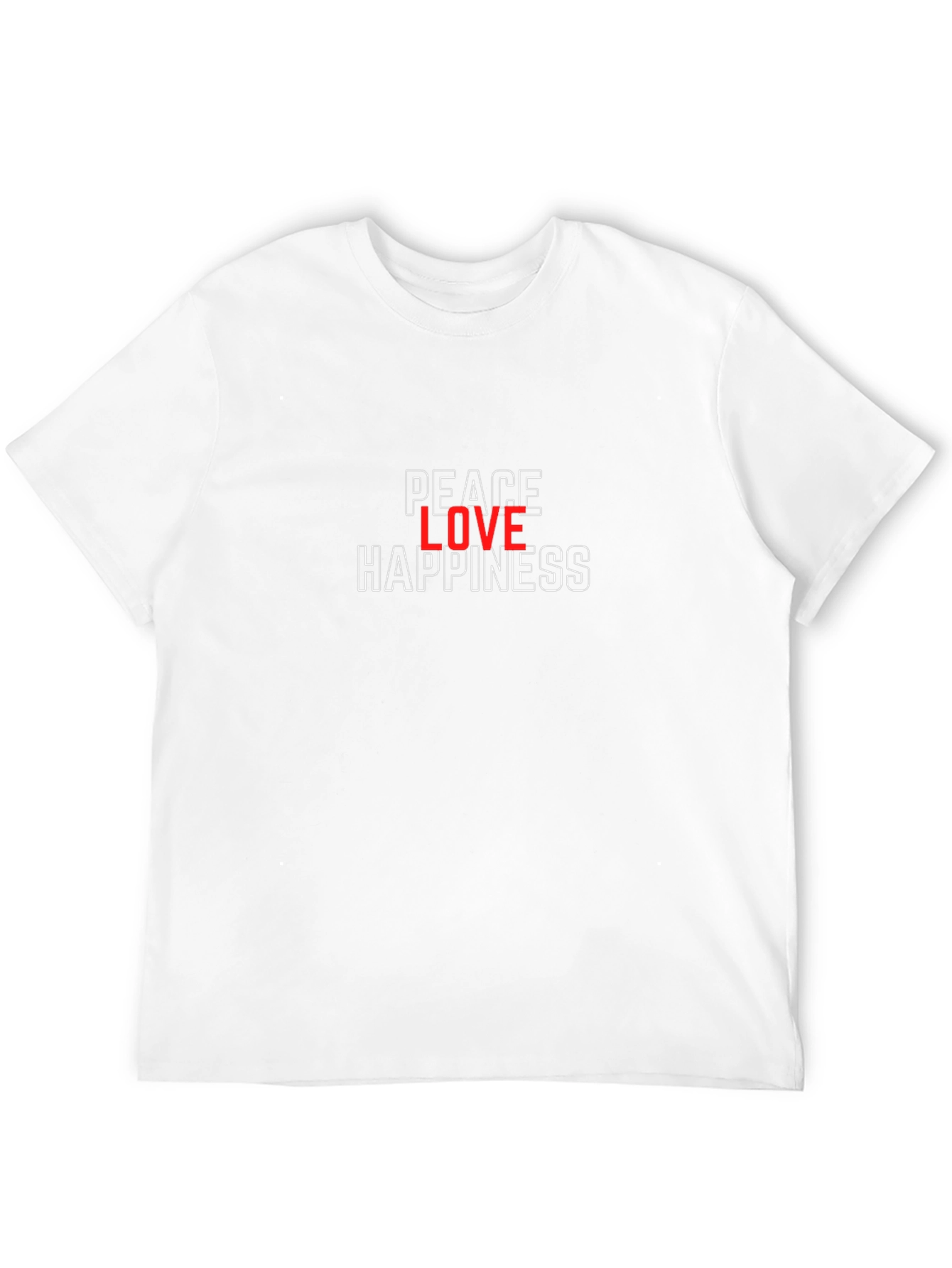 Peace Love Happiness Black Graphic Tee