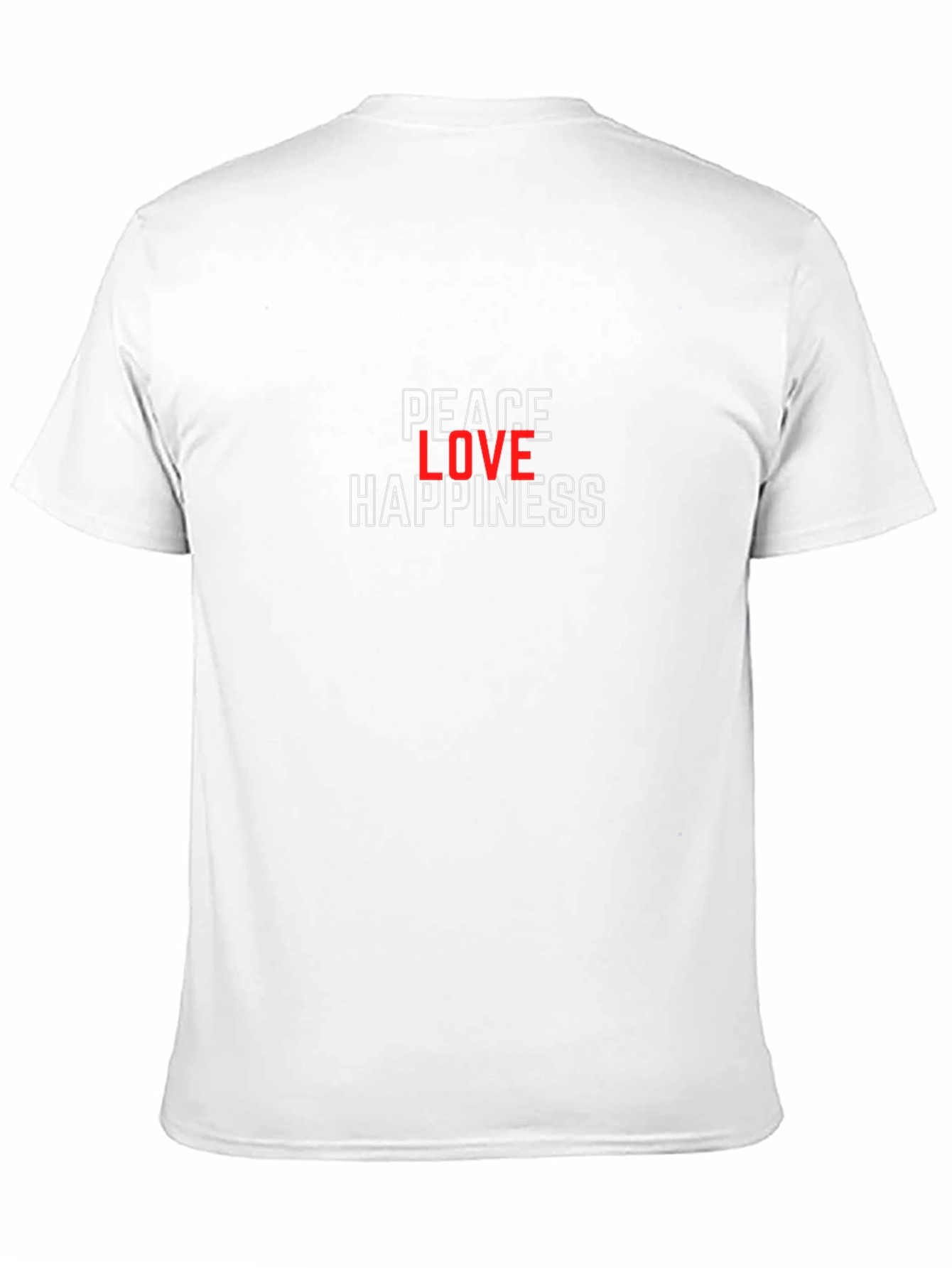 Peace Love Happiness Black Graphic Tee