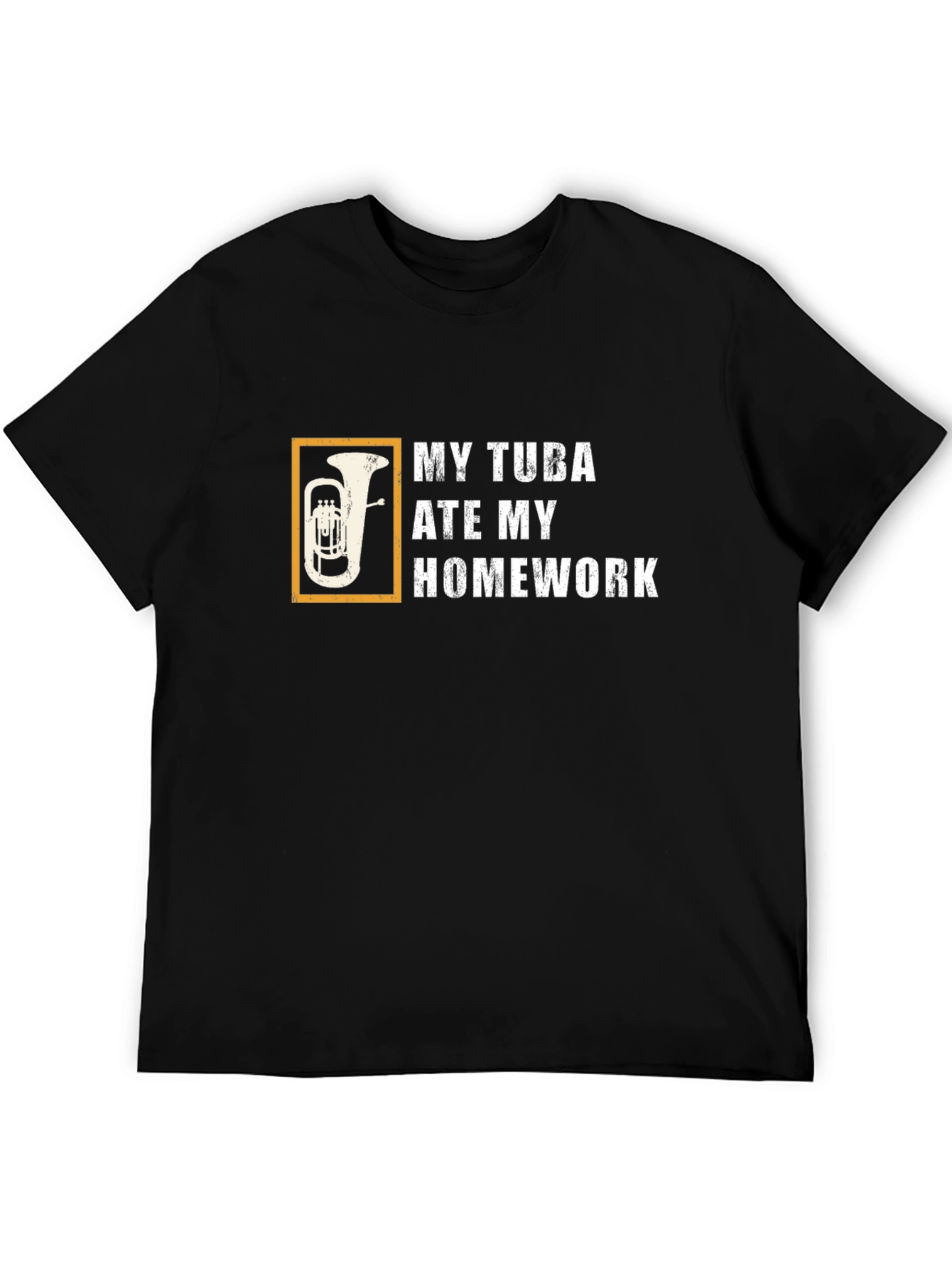 My Tuba Ate My Homework Black T-Shirt