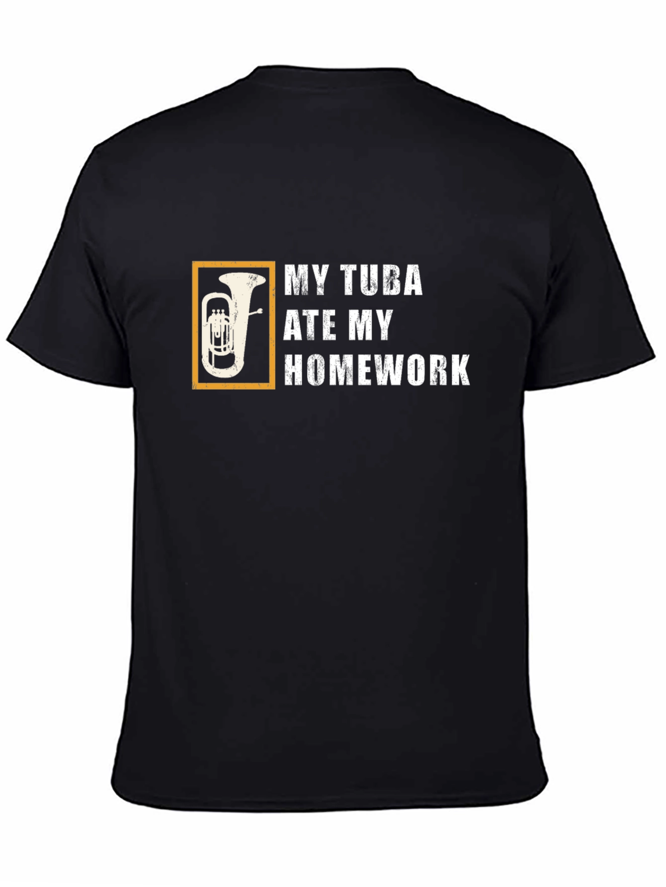 My Tuba Ate My Homework Black T-Shirt