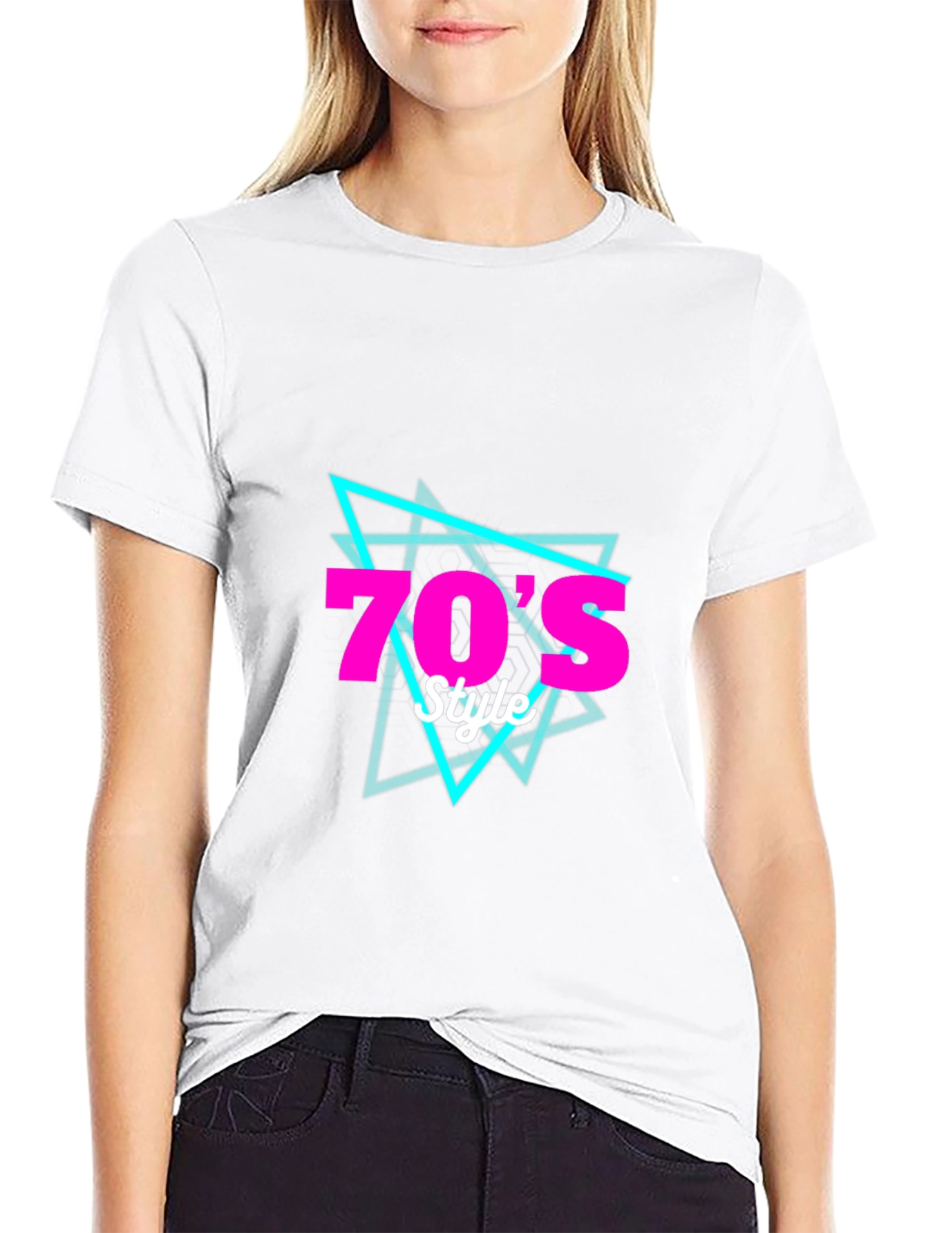 Retro 70s Style Graphic T-Shirt - Black