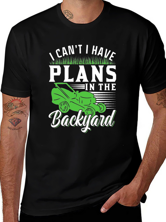 Backyard Plans Graphic Tee - Gardening Lawn Care Shirt