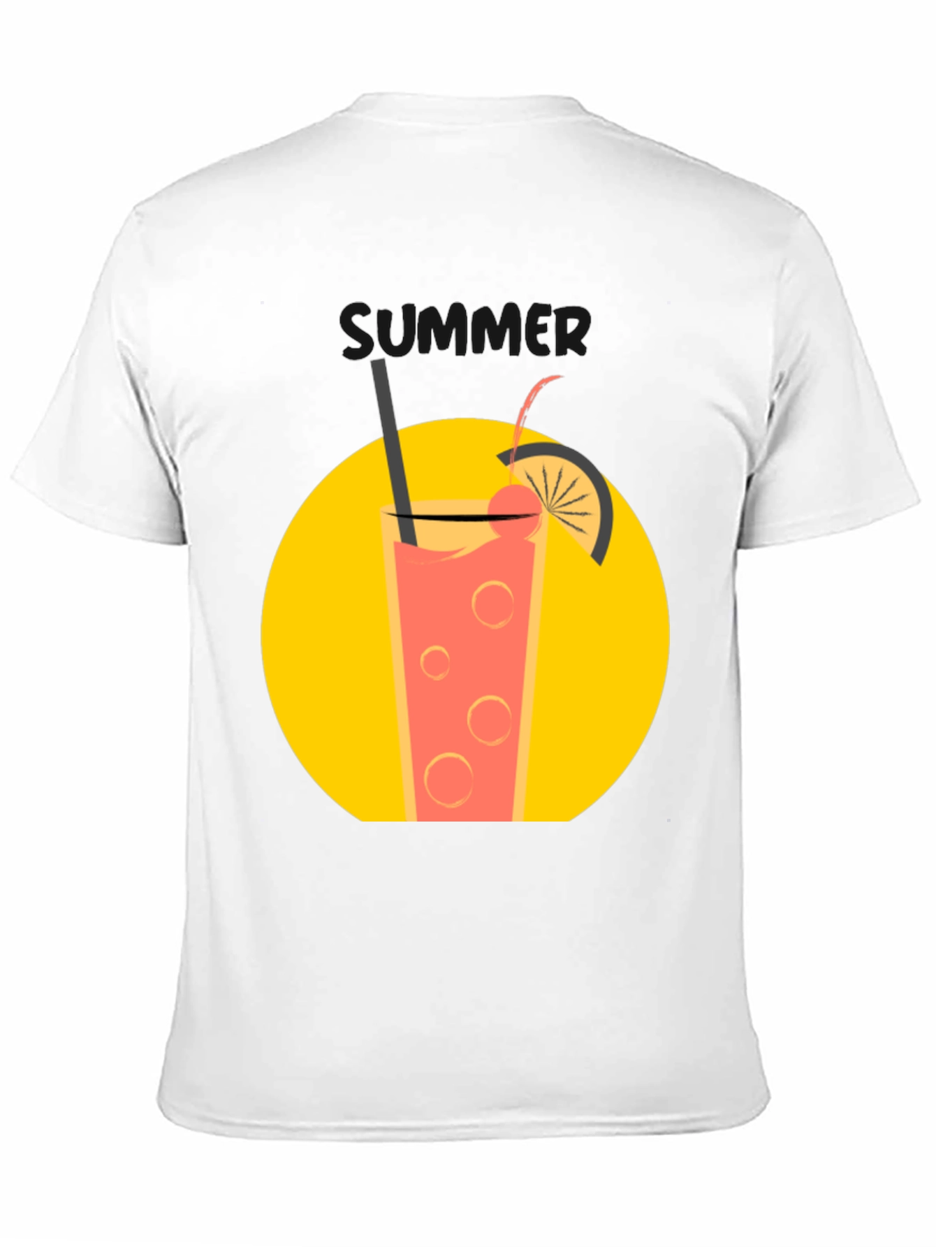 Summer Drink T-Shirt - Black Graphic Tee