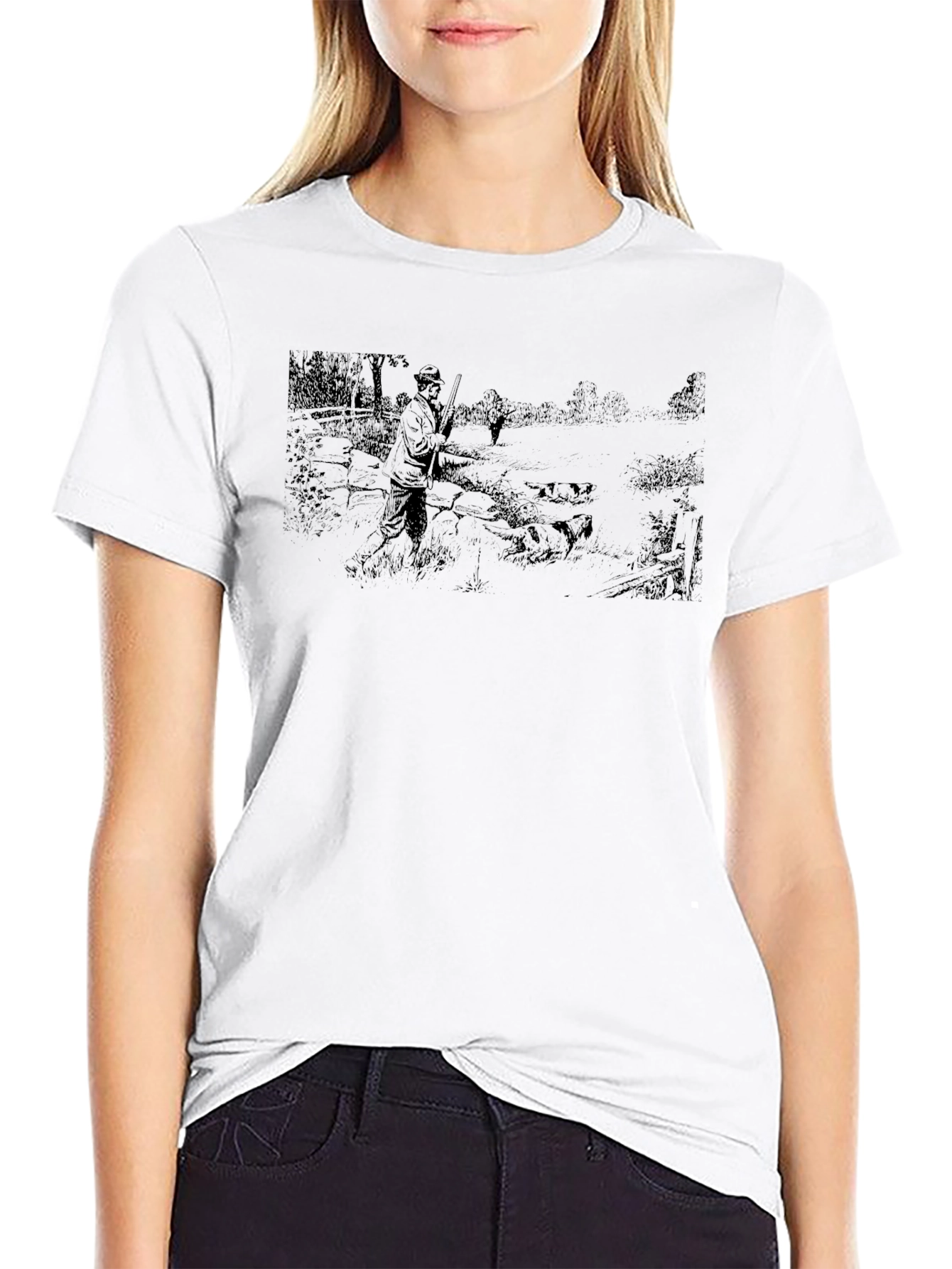 Hunting Scene Graphic Tee