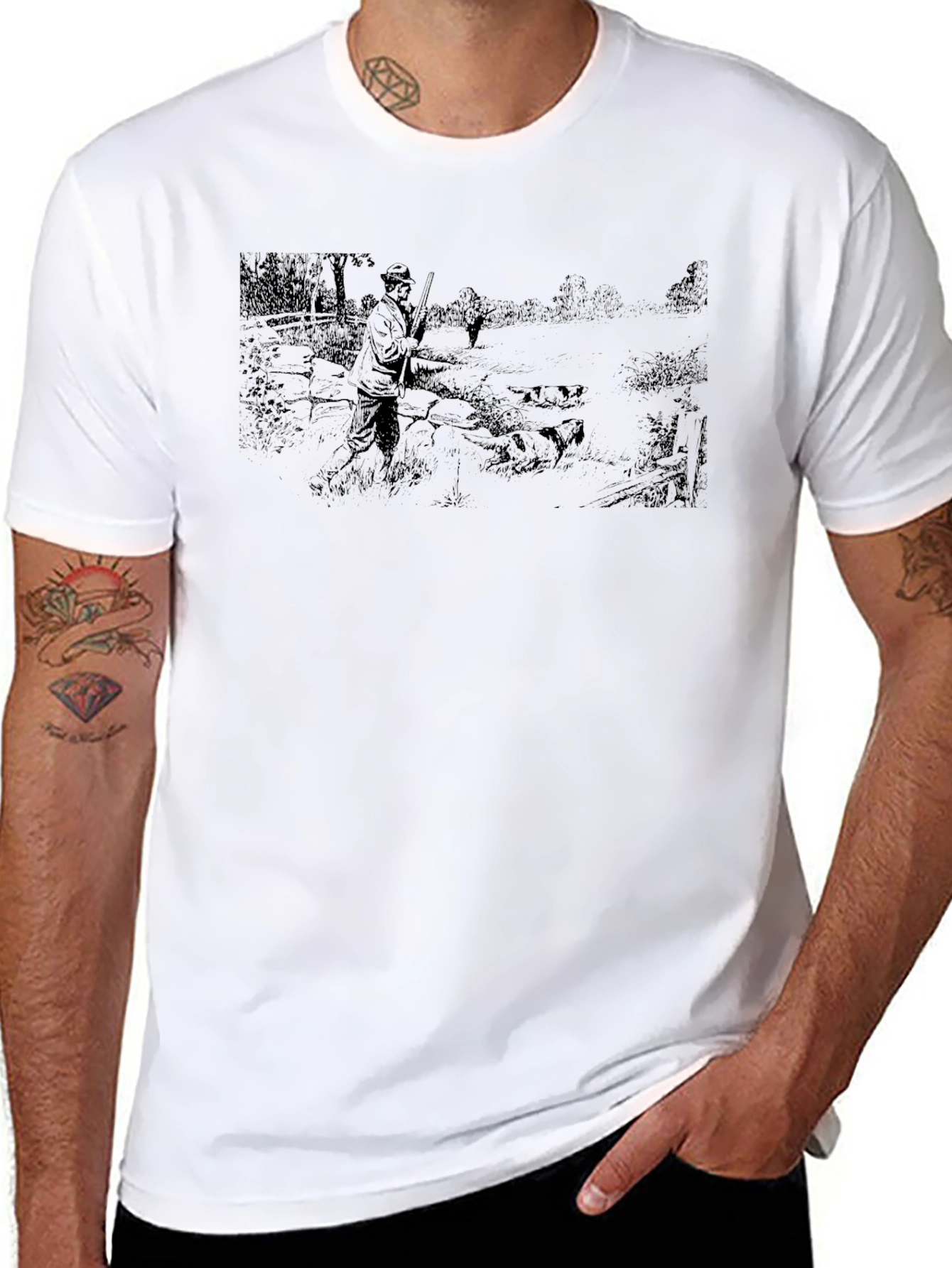 Hunting Scene Graphic Tee