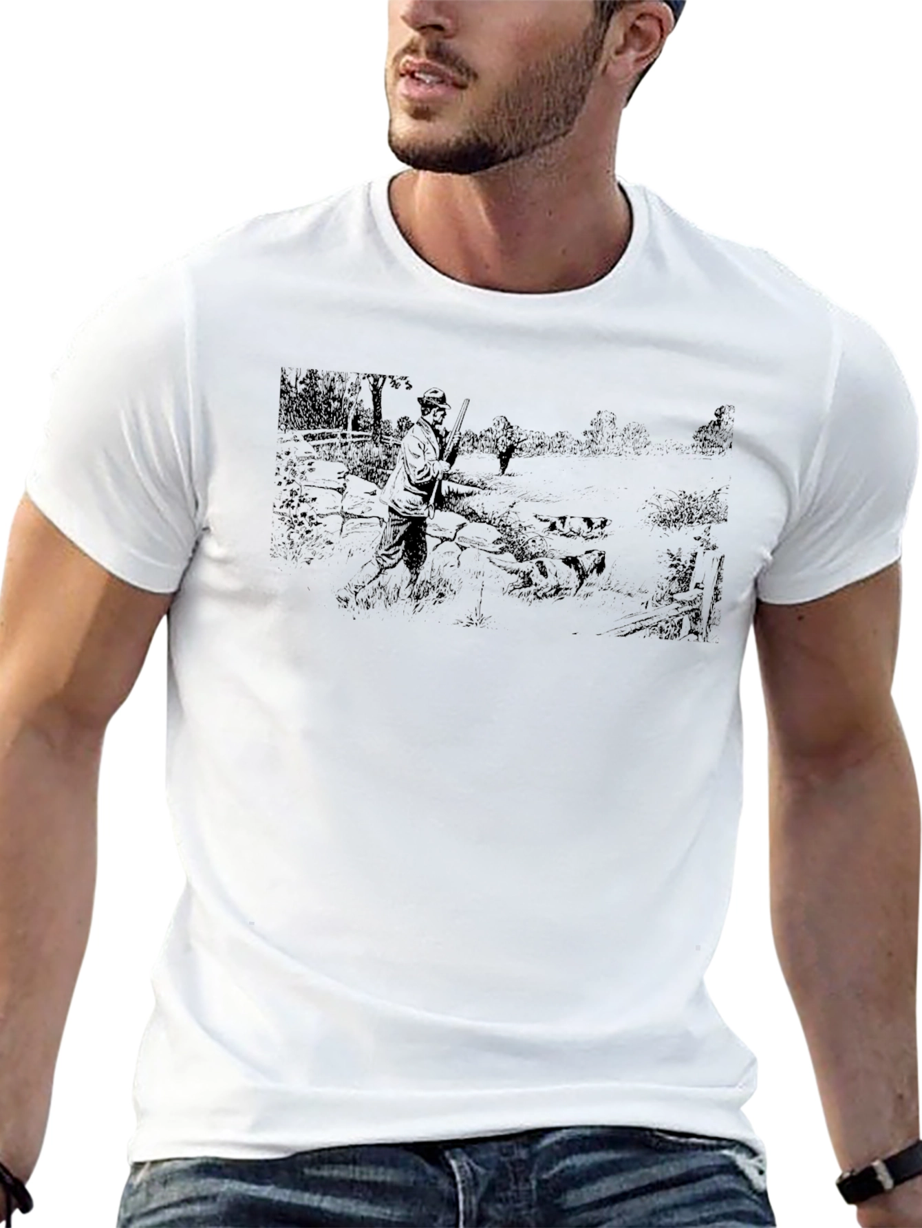 Hunting Scene Graphic Tee
