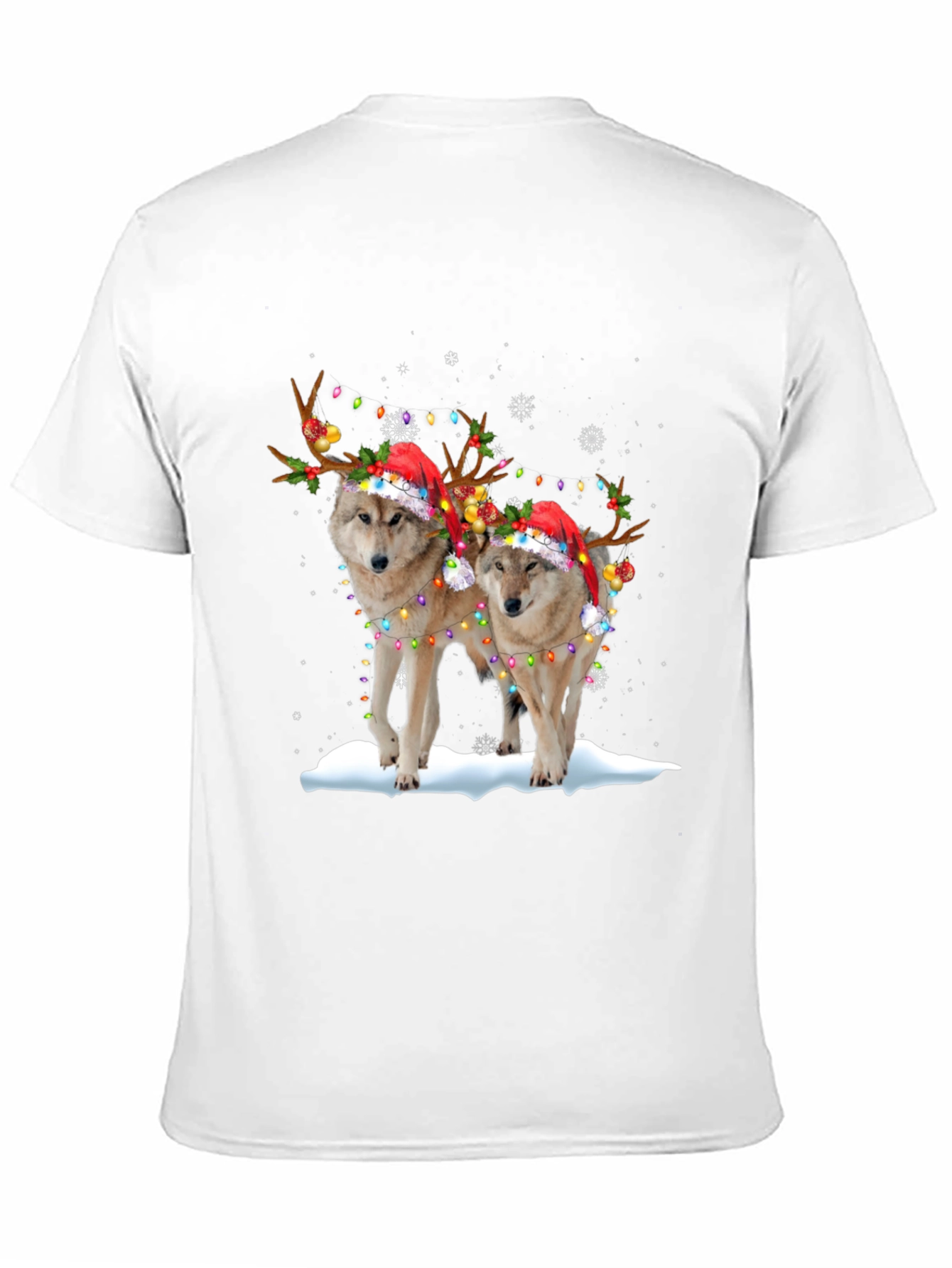 Festive Wolf Christmas T-Shirt