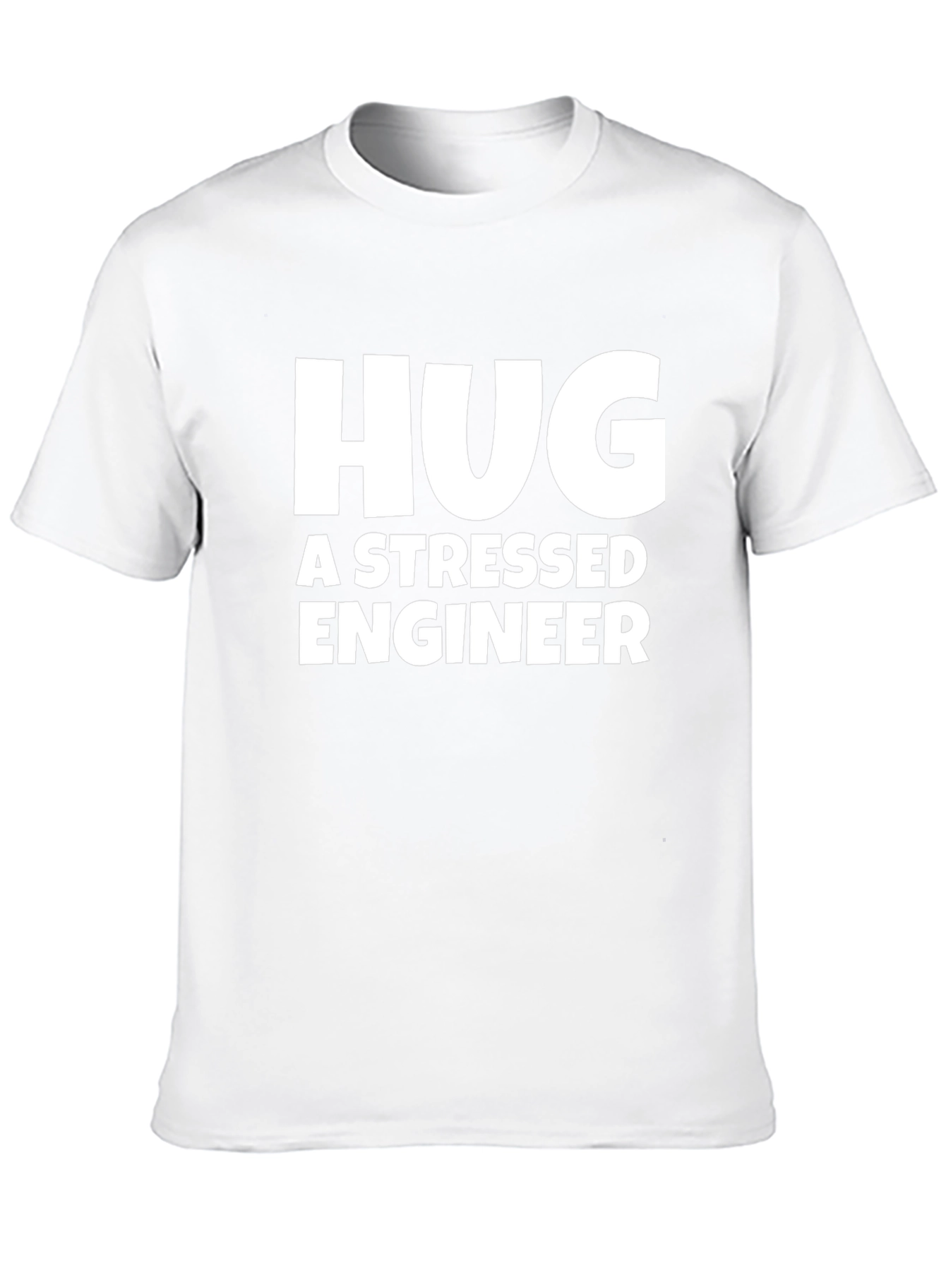 Hug a Stressed Engineer T-Shirt - Black