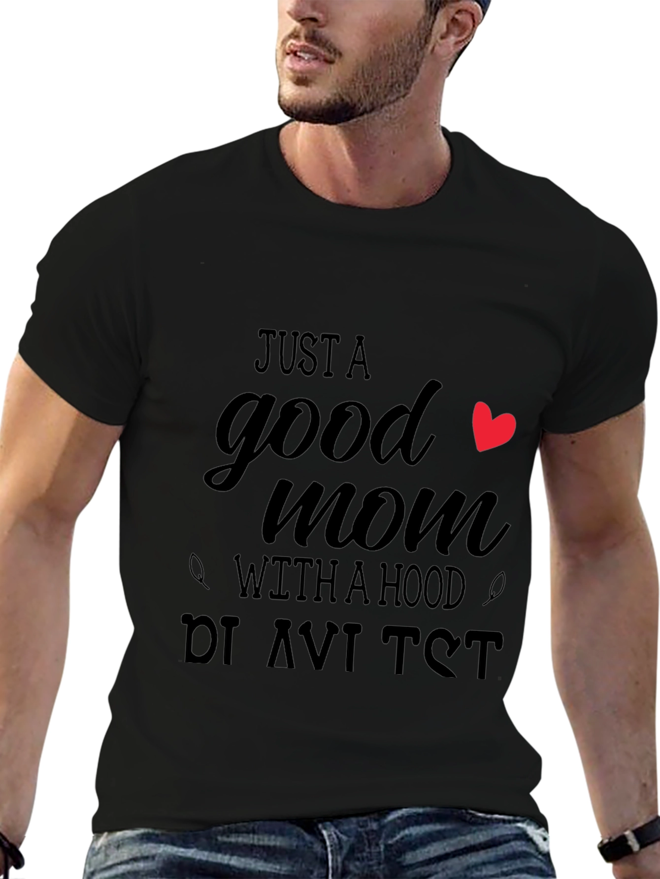 Good Mom With a Hood Black T-Shirt